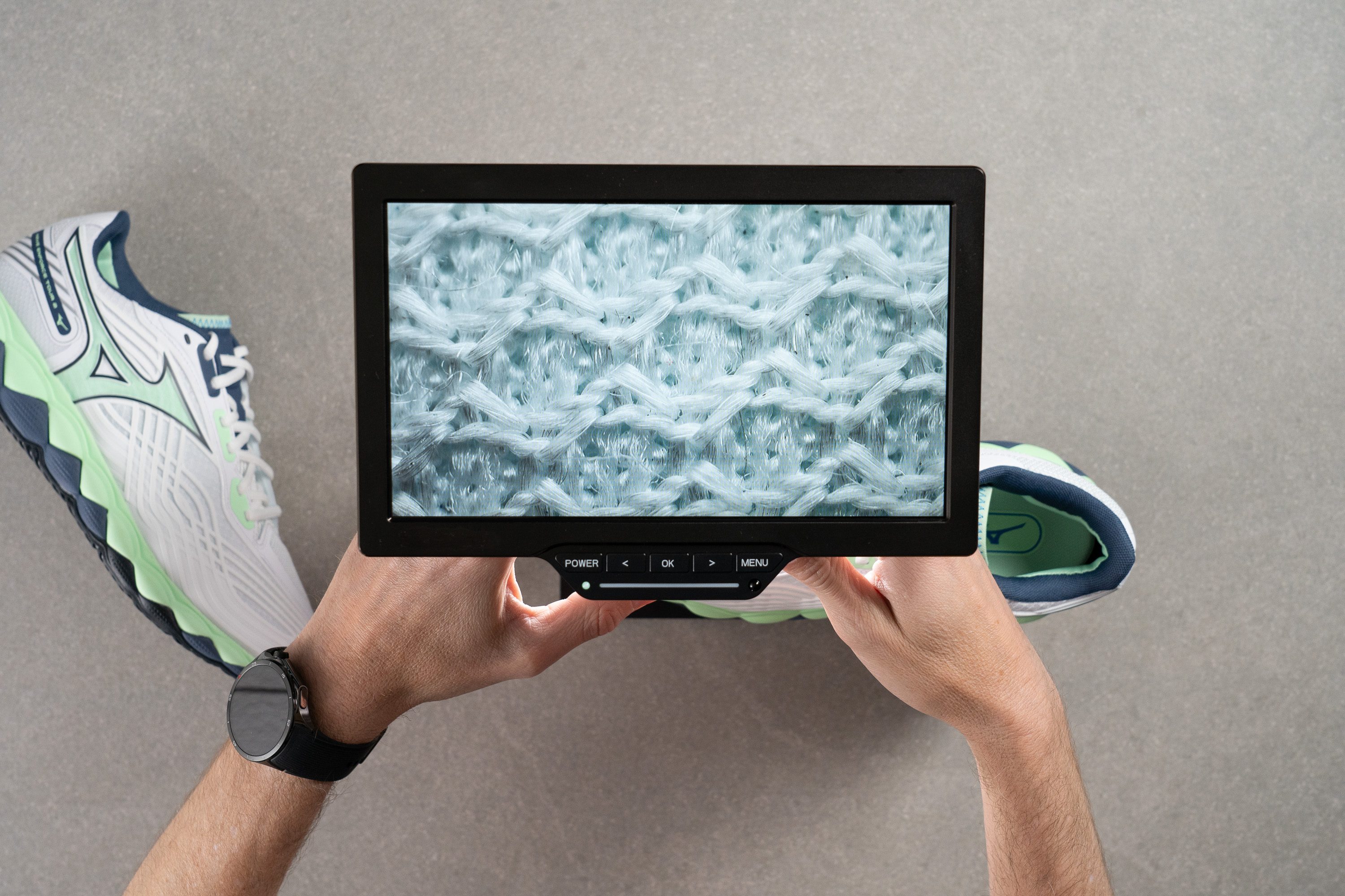 Mizuno Wave Enforce Tour 2 Breathability Microscope test