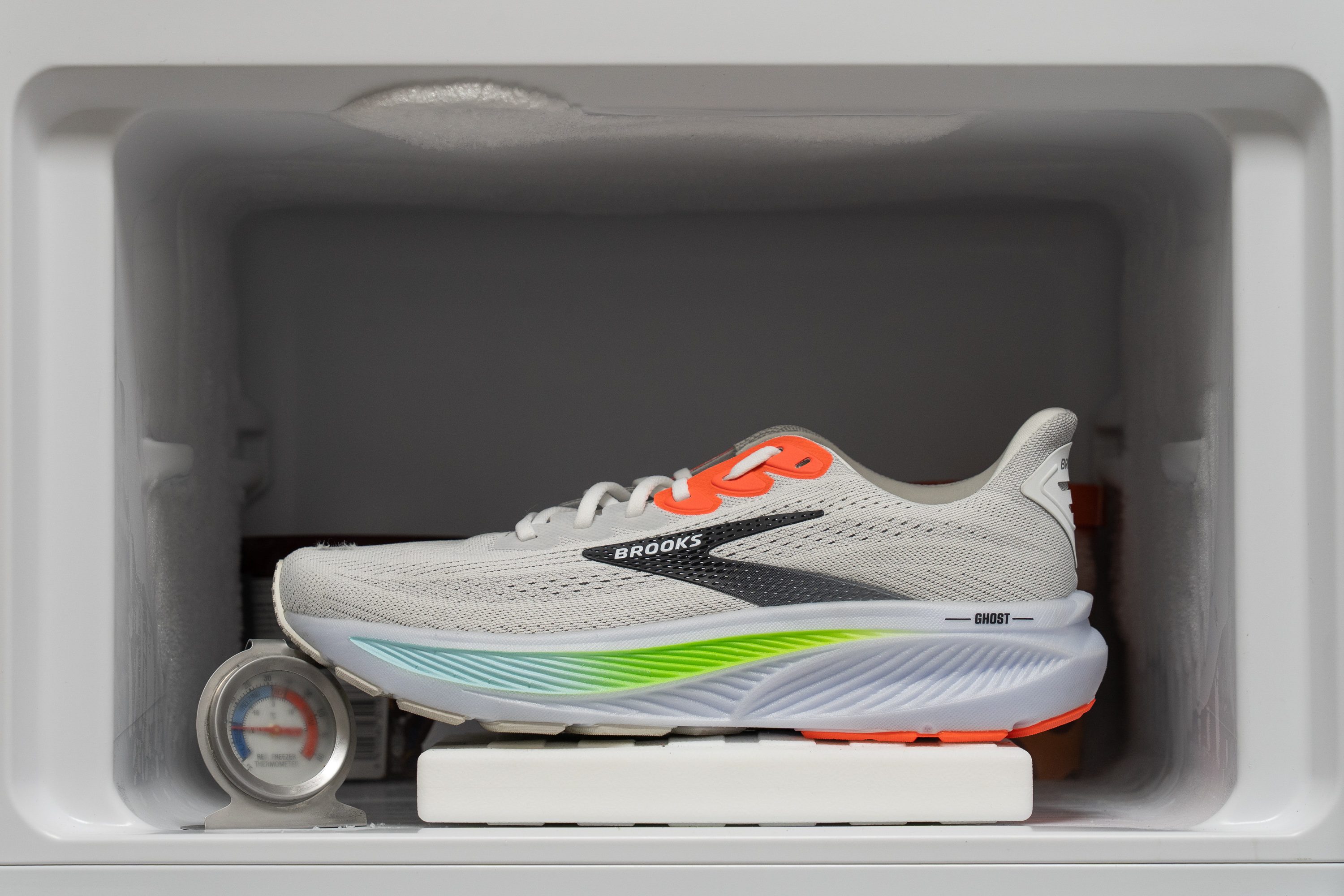 Brooks Ghost 17 Midsole softness in cold (%)