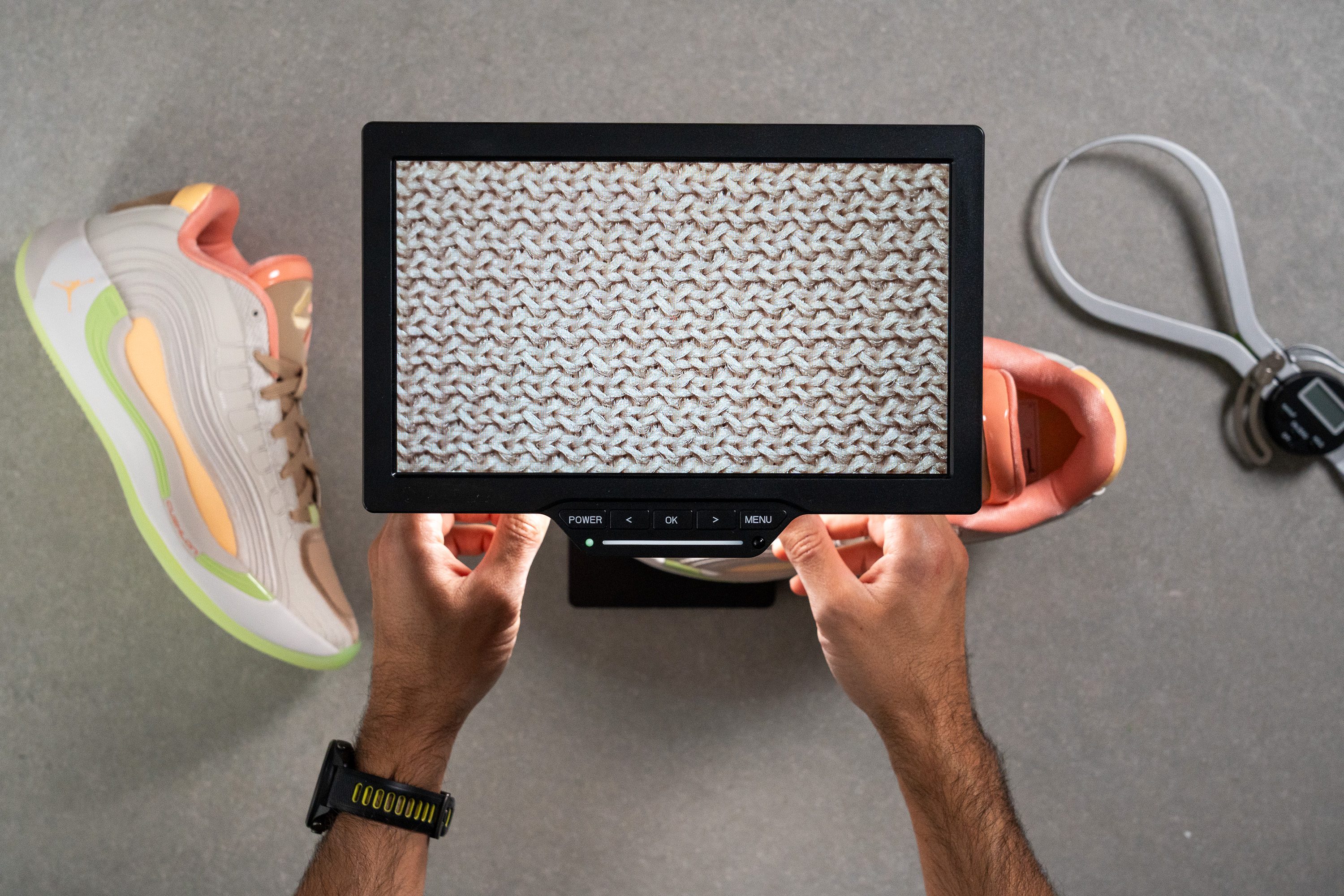 Jordan Luka 4 Breathability Microscope test