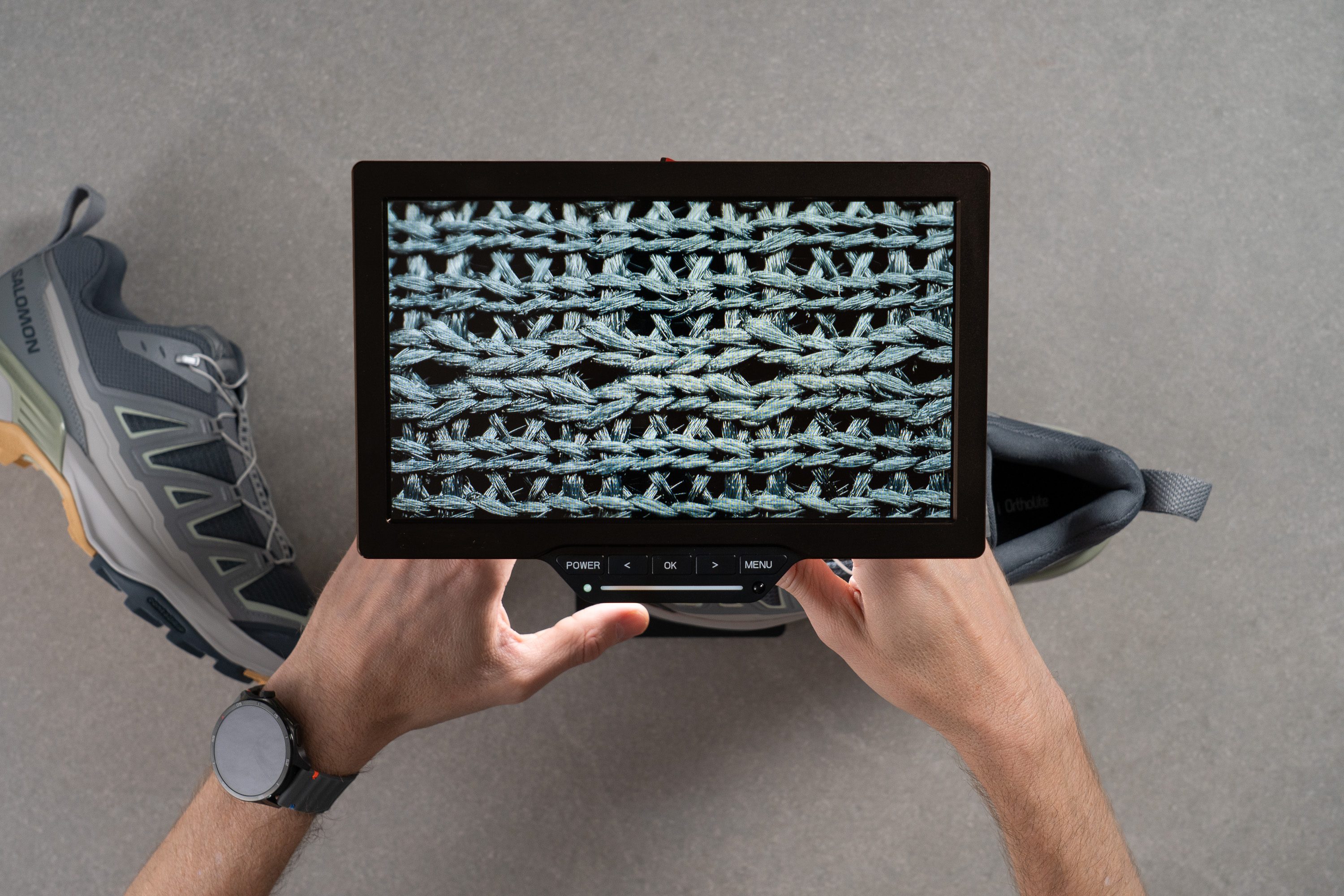 Salomon X Ultra 360 Edge Breathability Microscope test