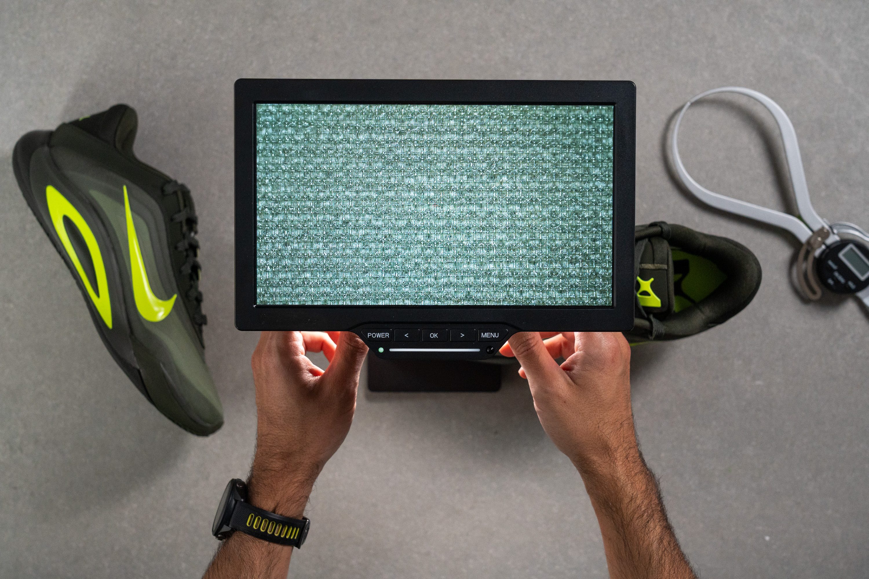 Nike A'One Breathability Microscope test