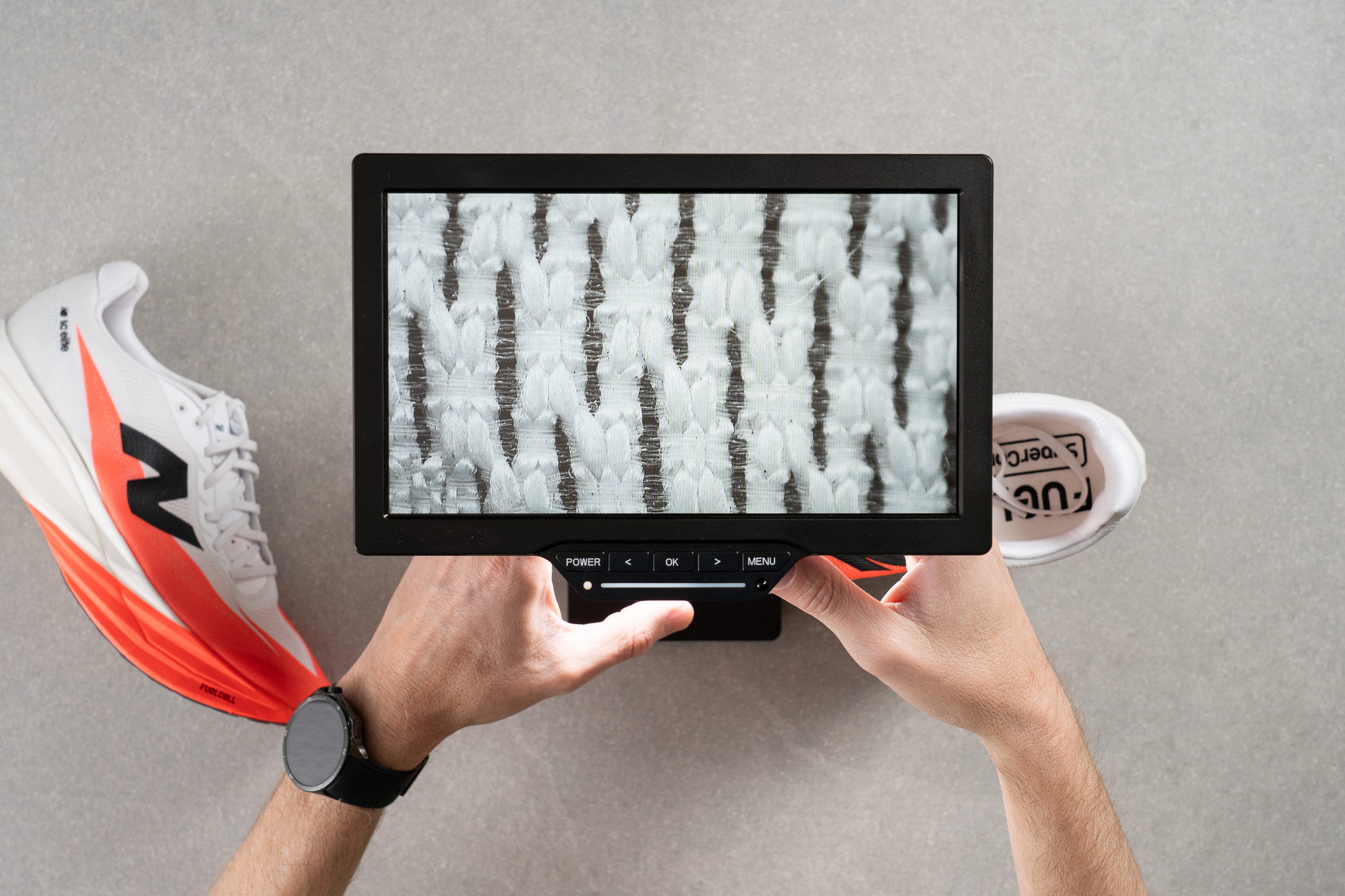 New Balance FuelCell SuperComp Elite v5 microscope