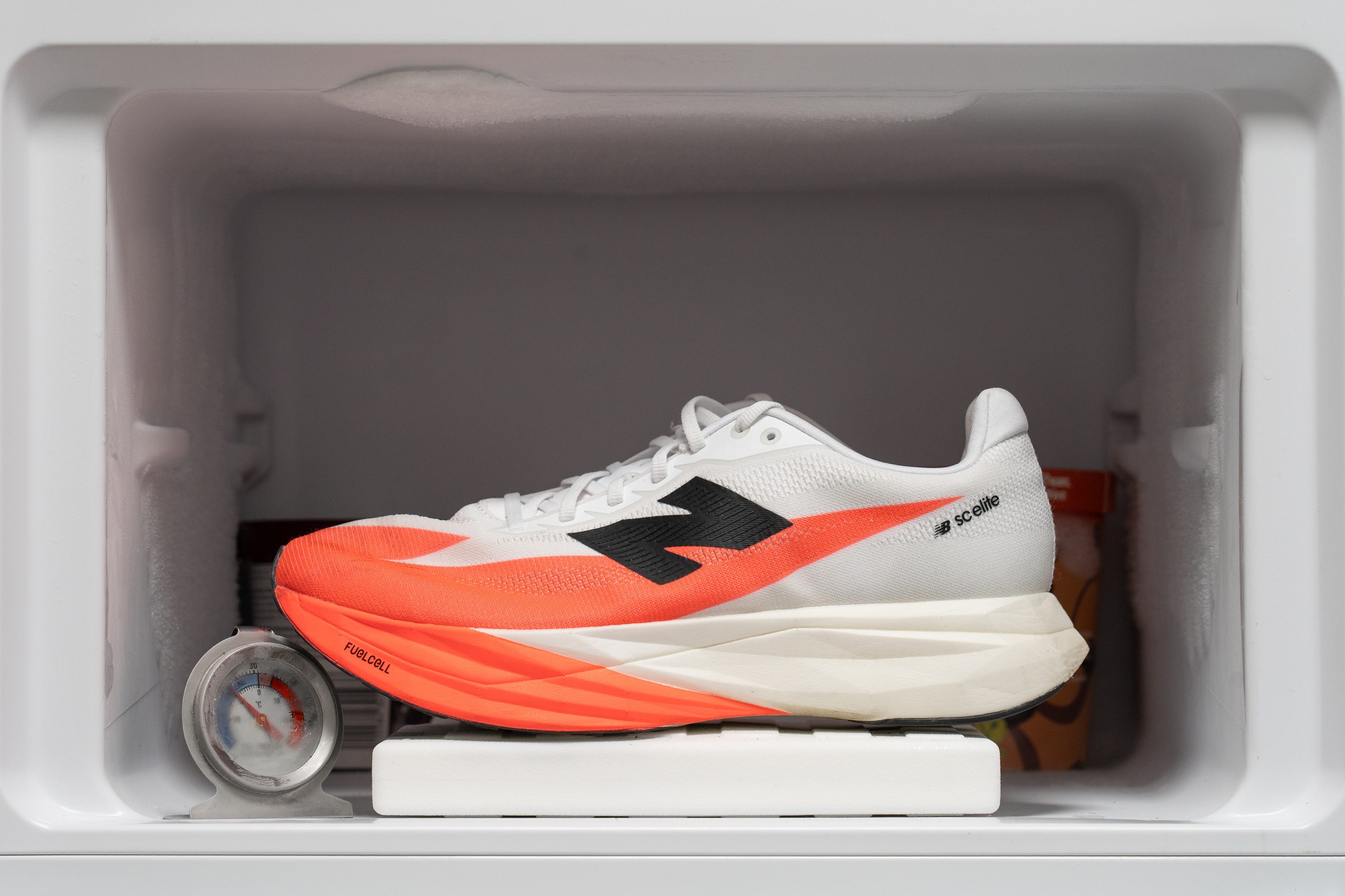 New Balance FuelCell SuperComp Elite v5 Midsole softness in cold (%)
