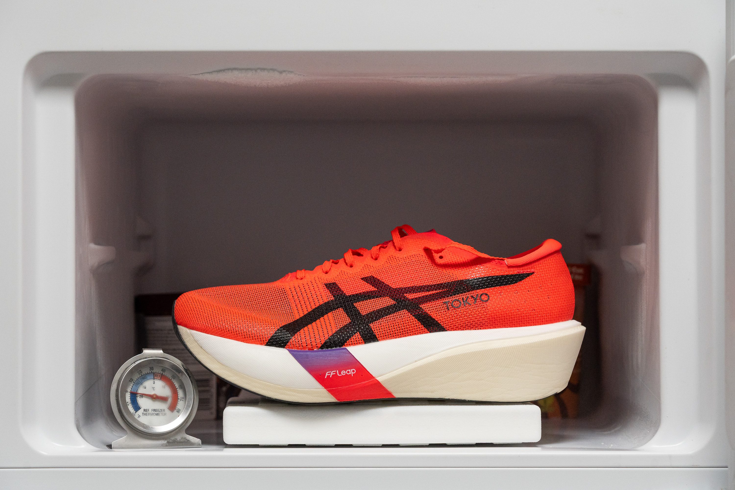 ASICS Metaspeed Edge Tokyo Midsole softness in cold (%)