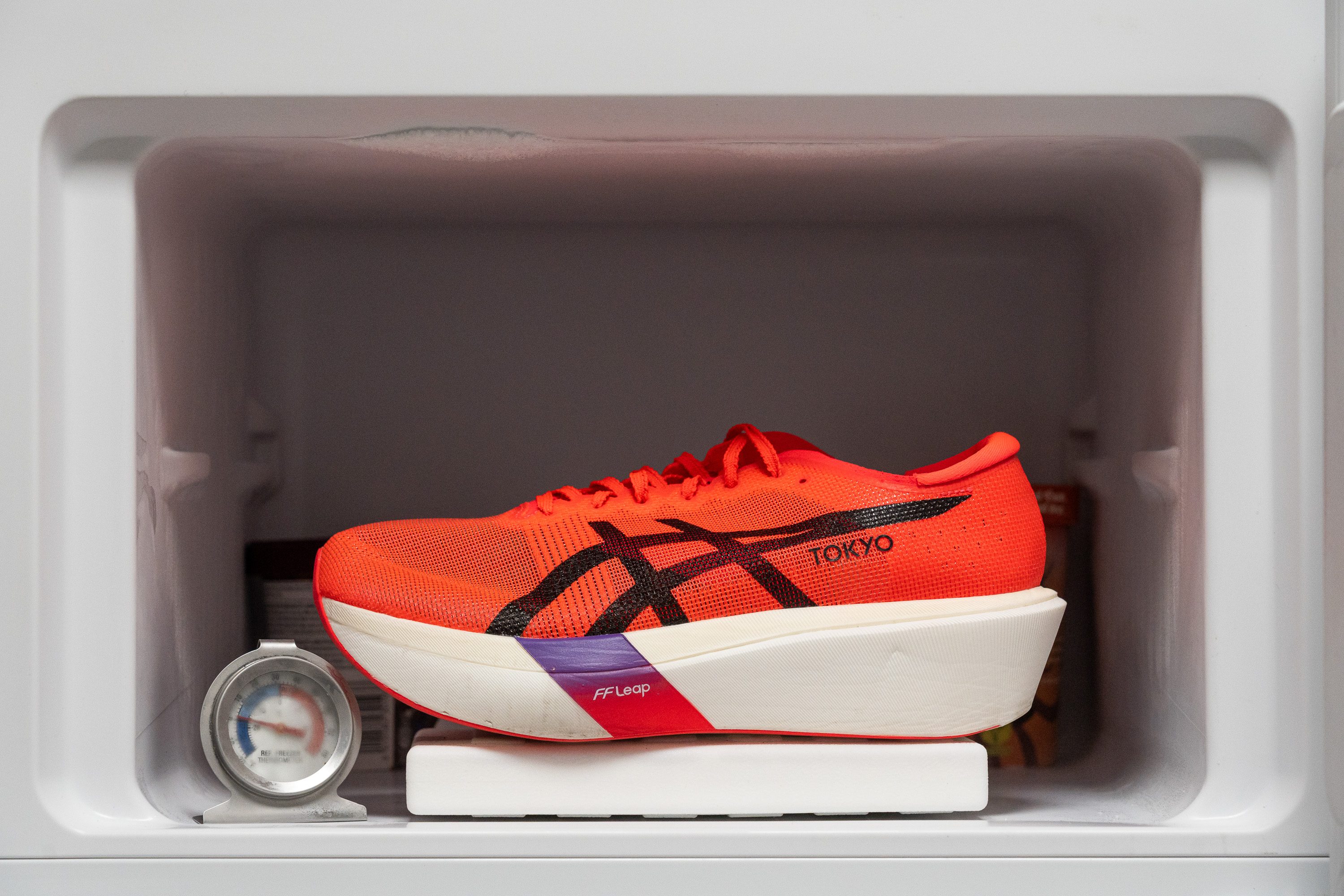 ASICS Metaspeed Sky Tokyo Midsole softness in cold (%)