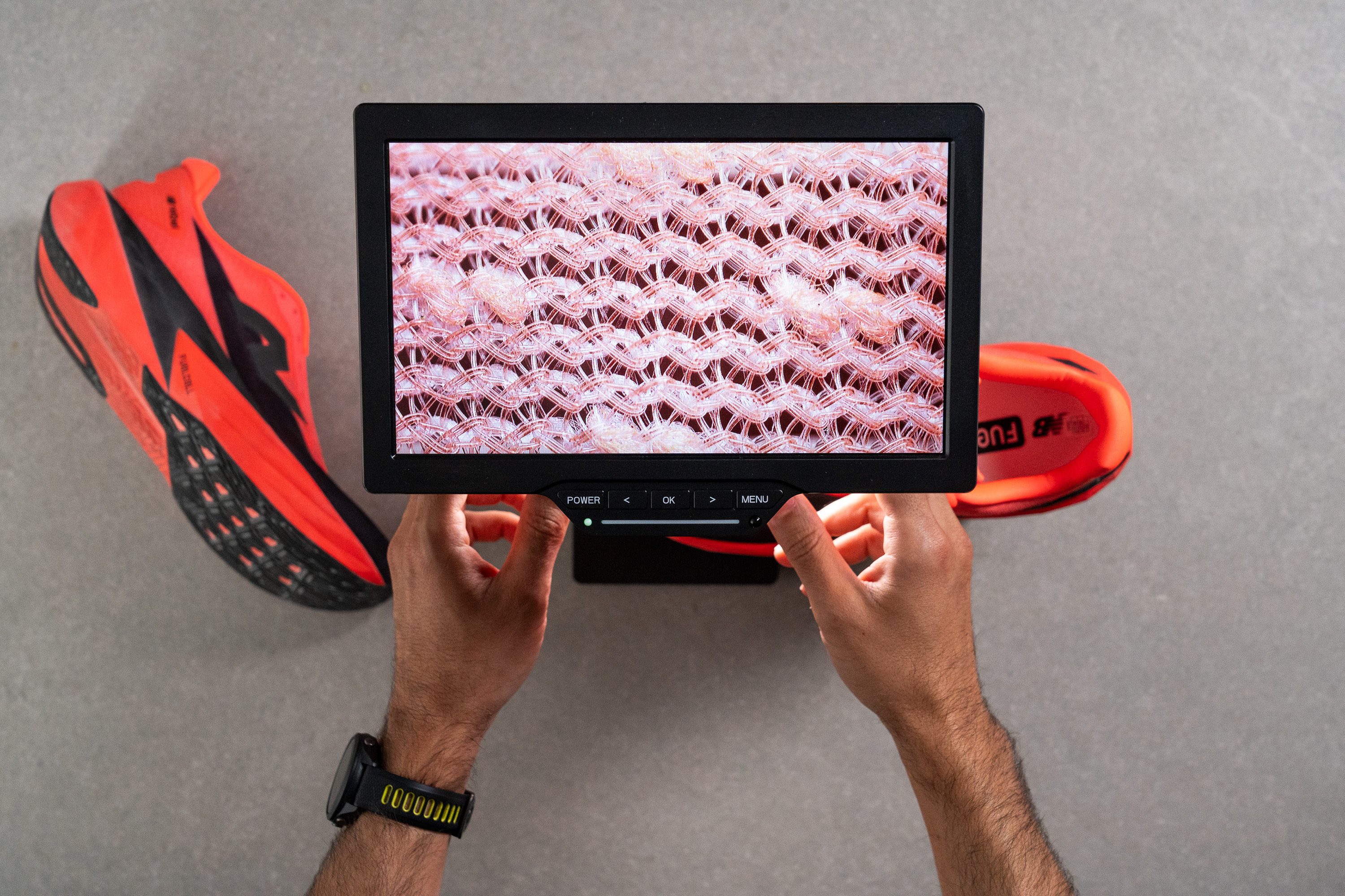 New Balance FuelCell Rebel v5 microscope