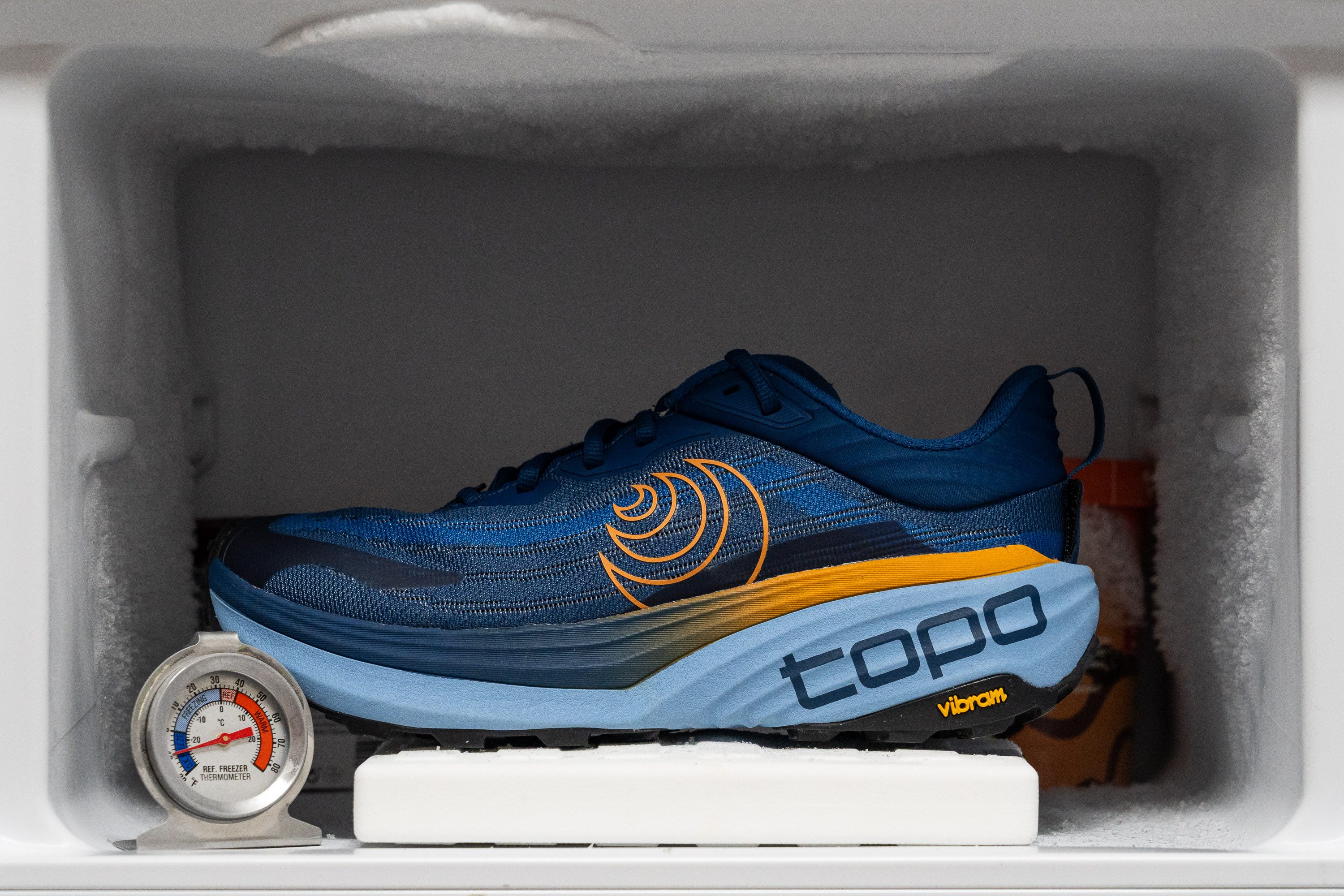 Topo Vista Midsole softness in cold (%)