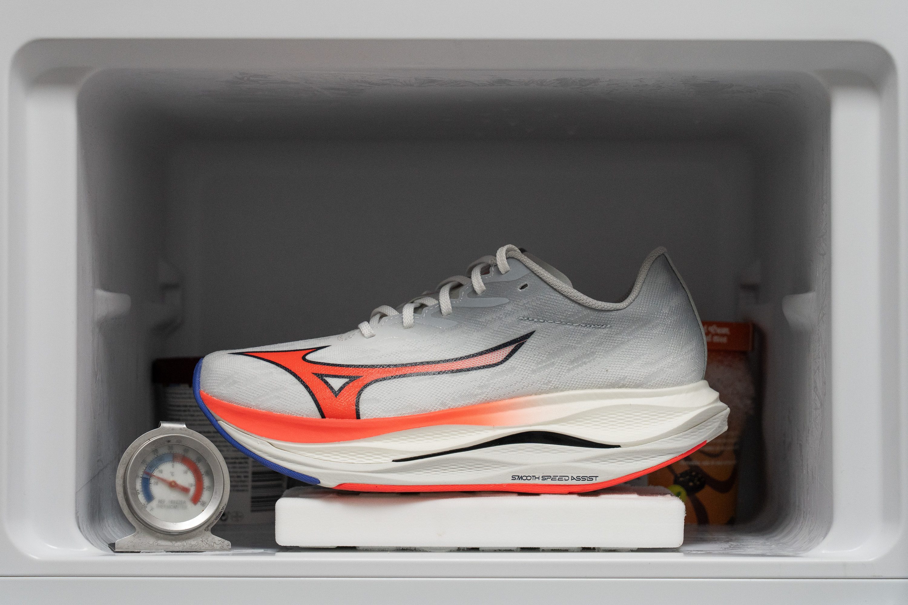 Mizuno Wave Rebellion Flash 3 Midsole softness in cold (%)