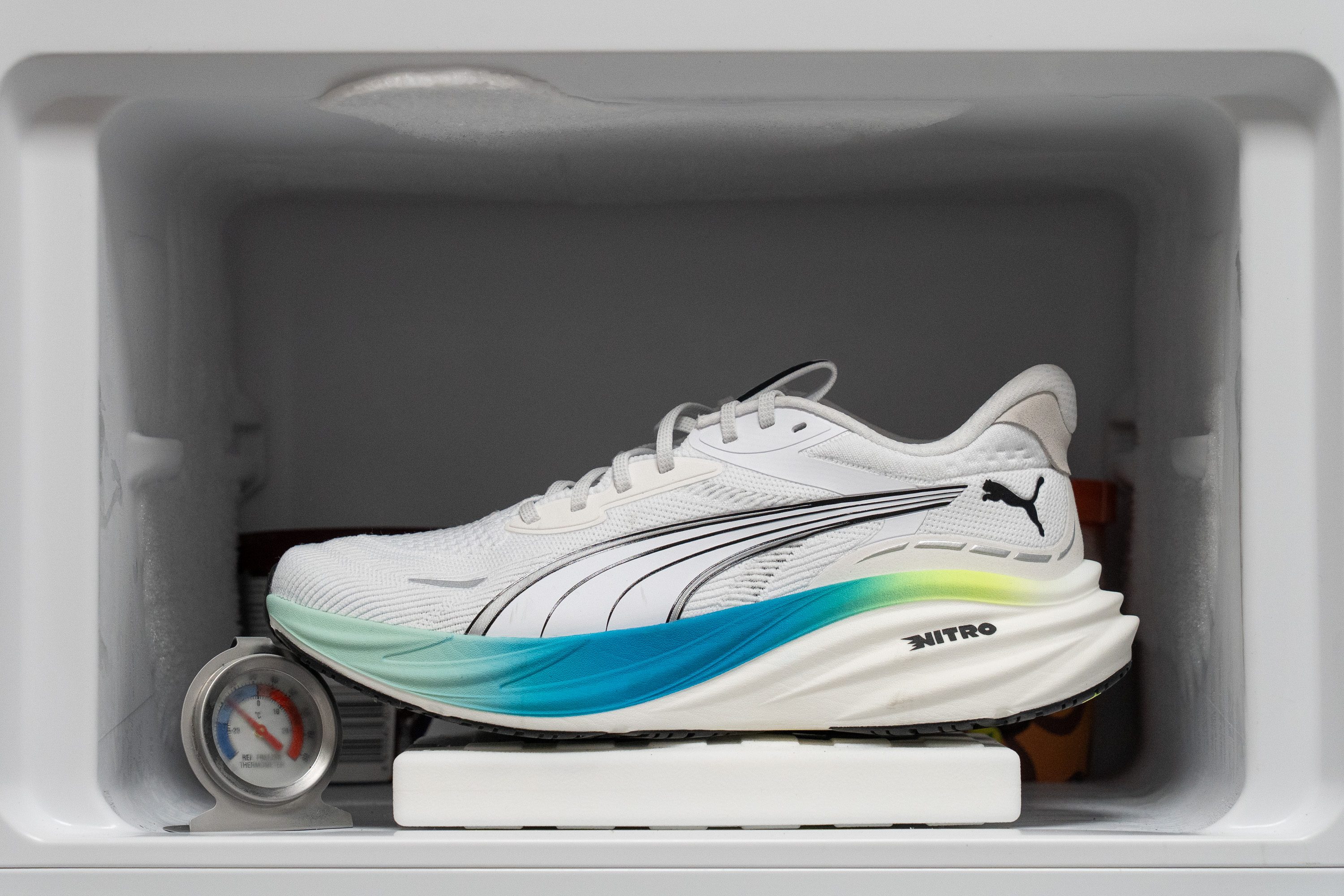 PUMA Magnify Nitro 3 Midsole softness in cold (%)