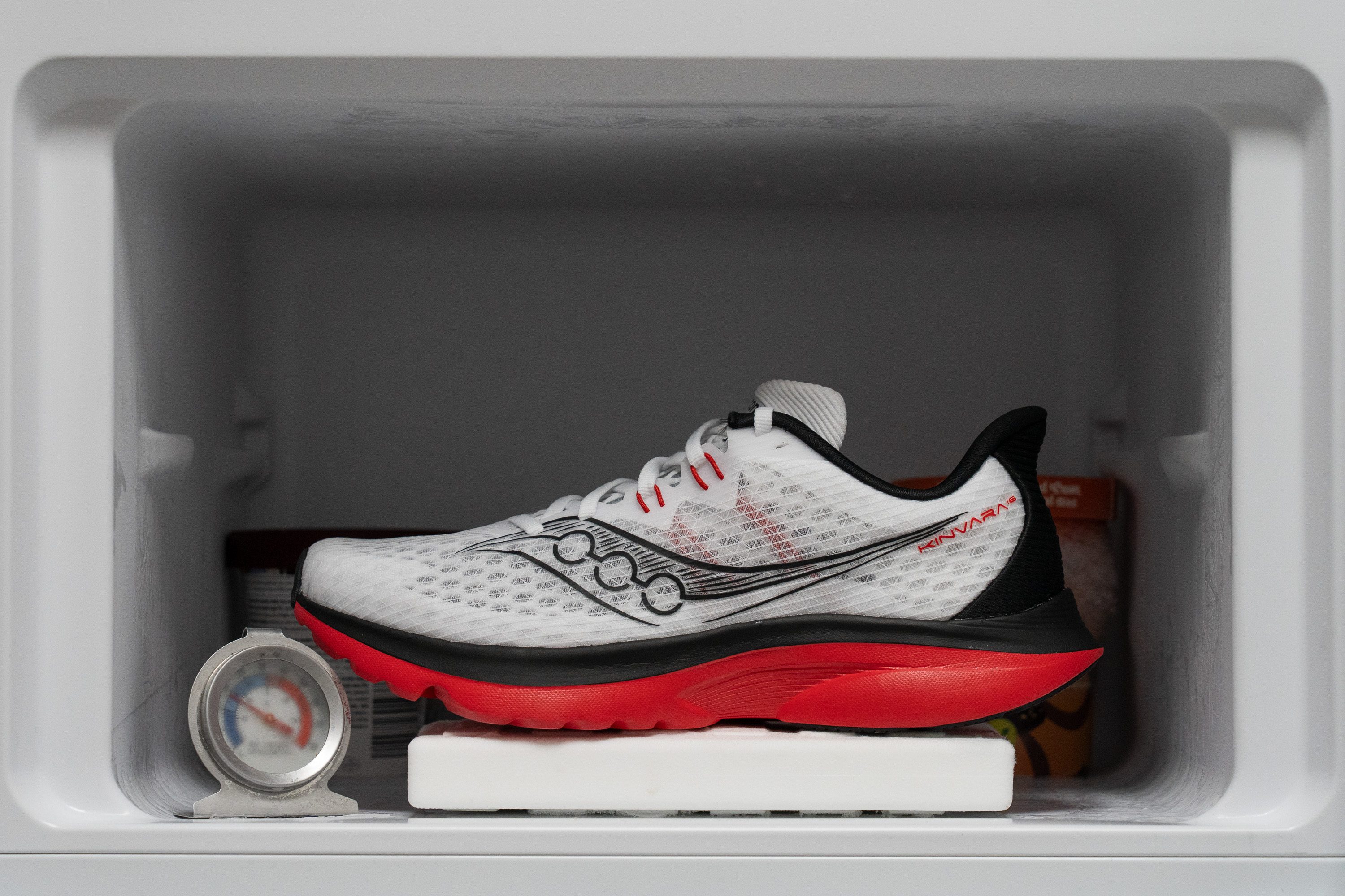 Saucony Kinvara 16 Midsole softness in cold (%)