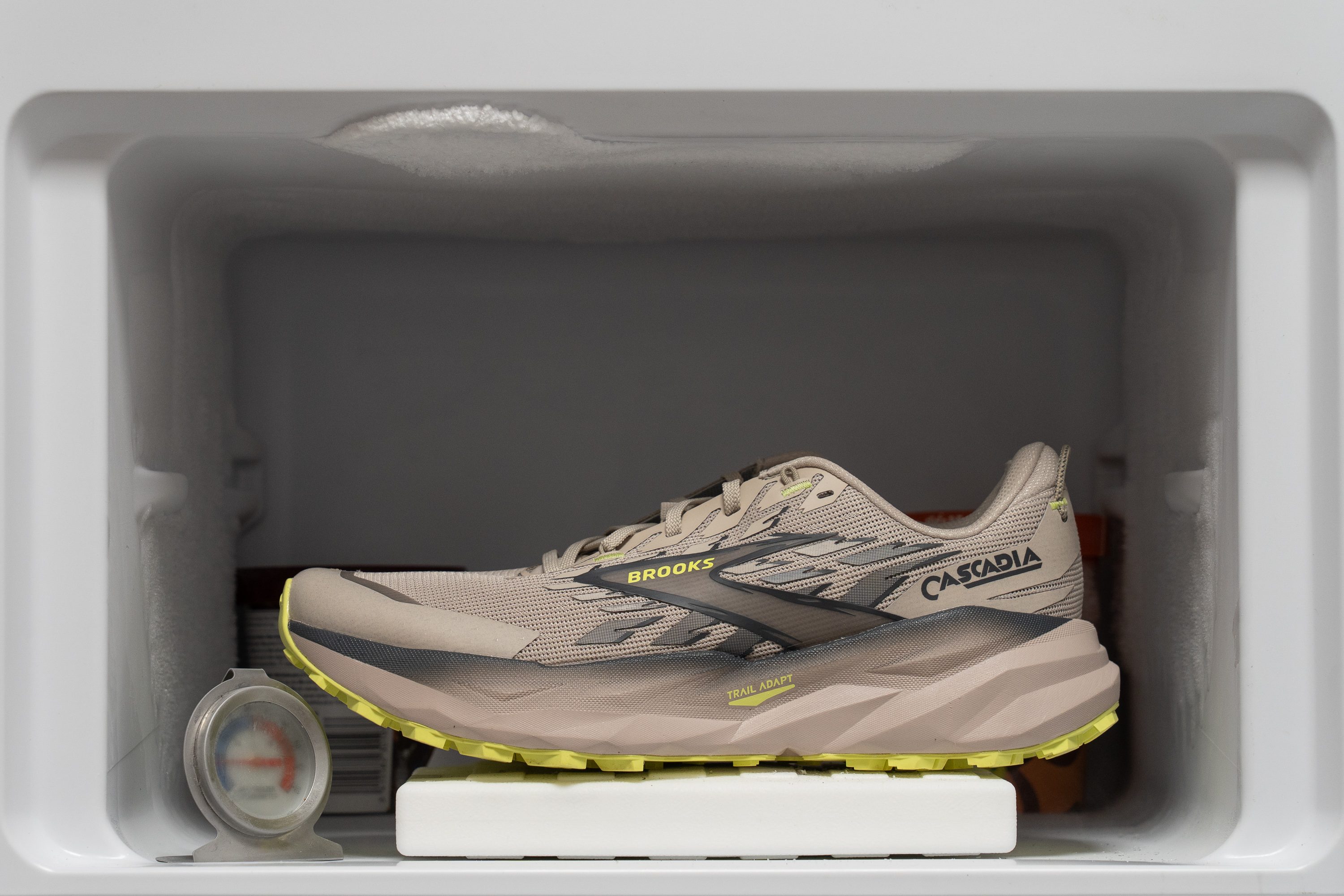 Brooks Cascadia 19 Midsole softness in cold (%)