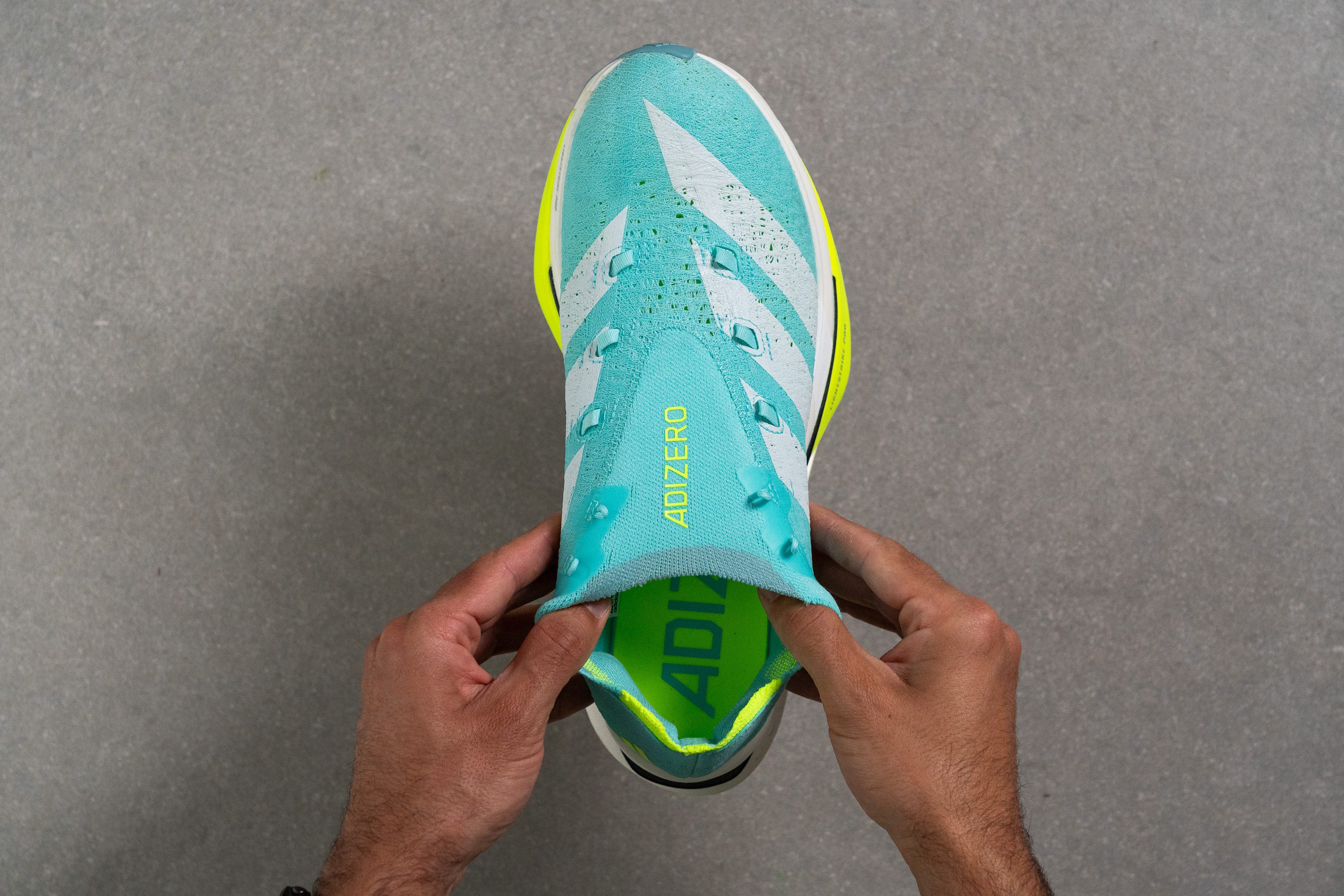 Adidas Adizero Prime X3 STRUNG Tongue: gusset type