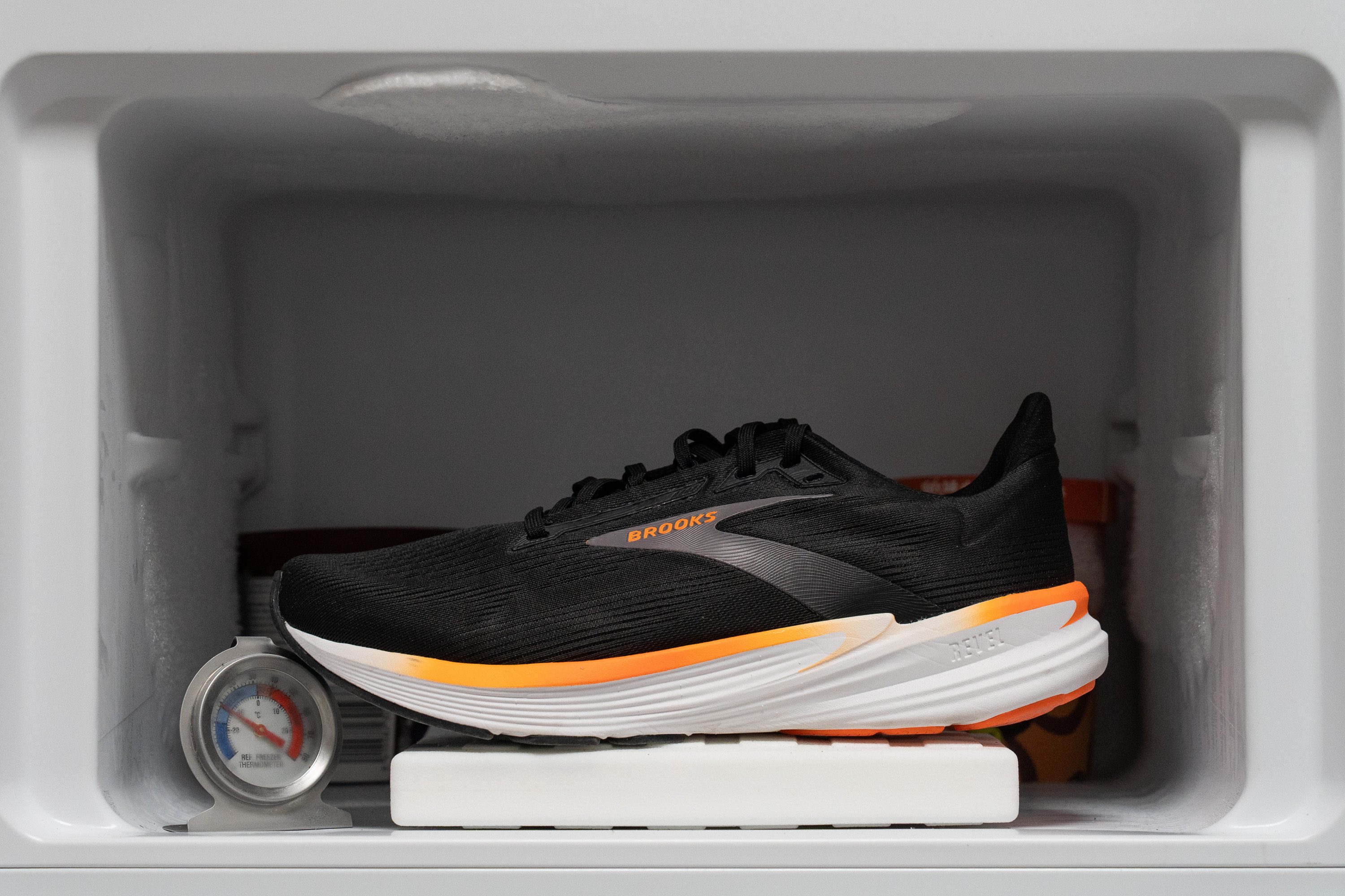 Brooks Revel 8 Midsole softness in cold (%)