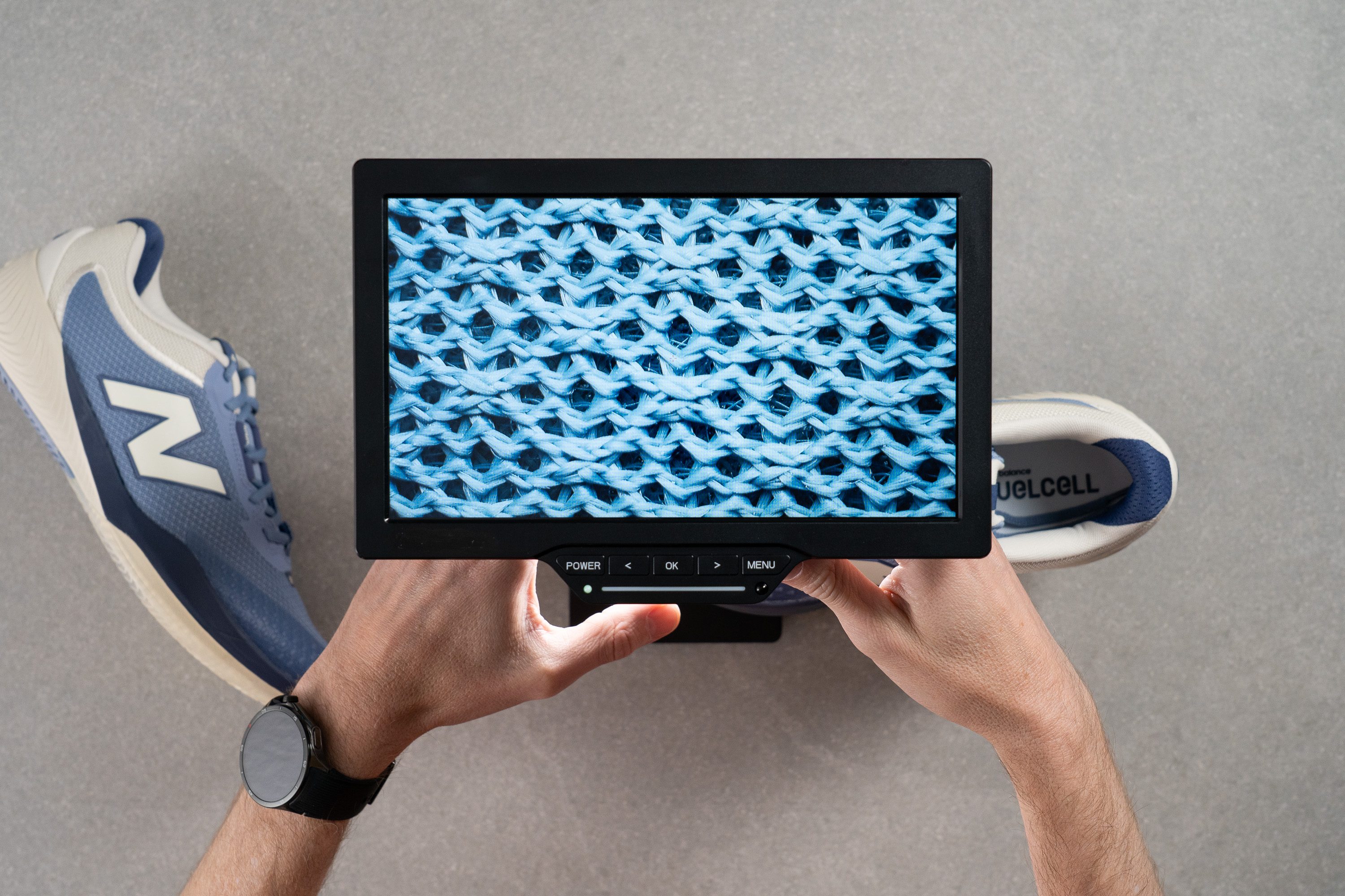 New Balance FuelCell 996 v6 Clay Breathability Microscope test