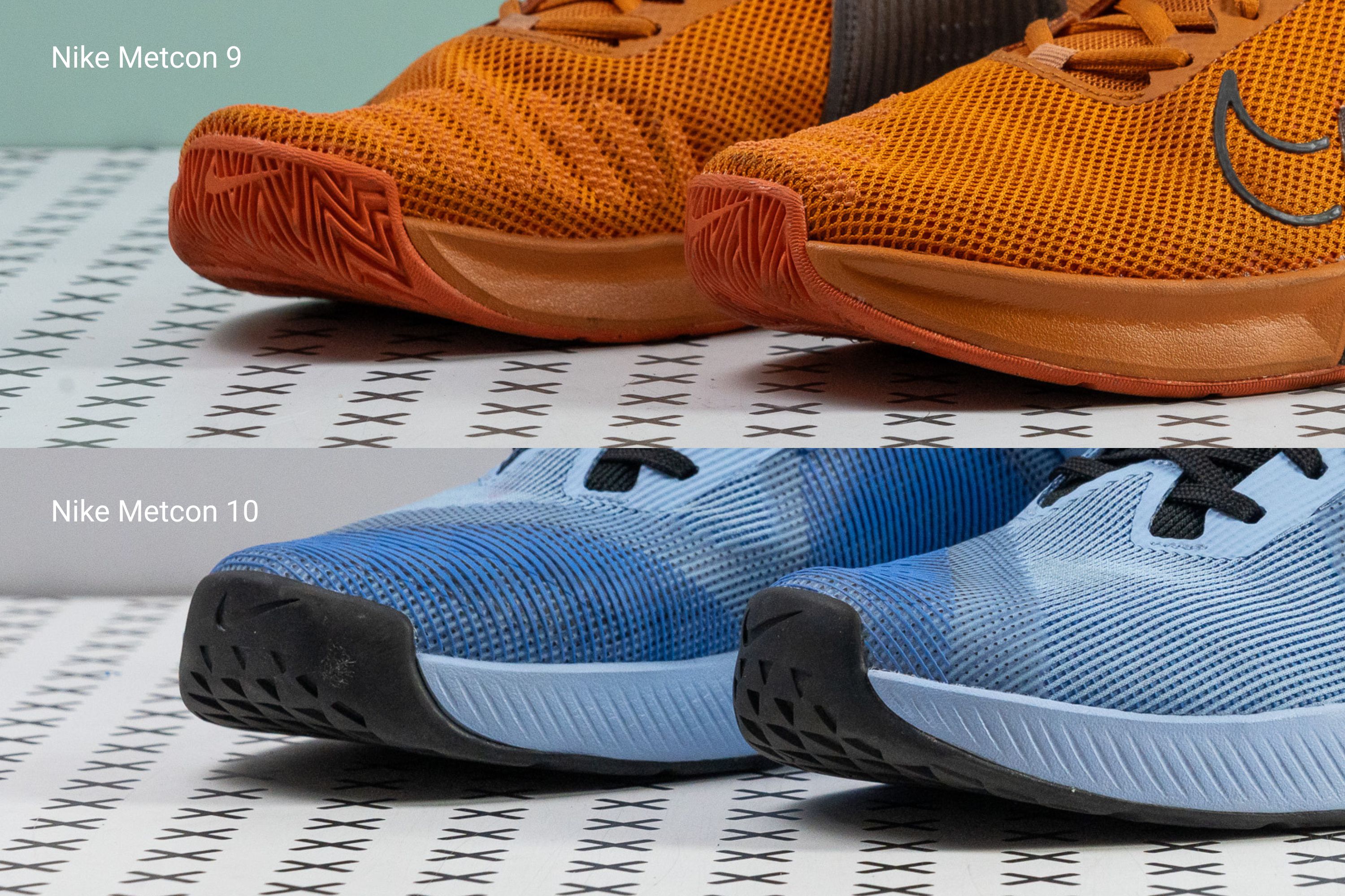 Nike Metcon 9 vs 10 toe bumper