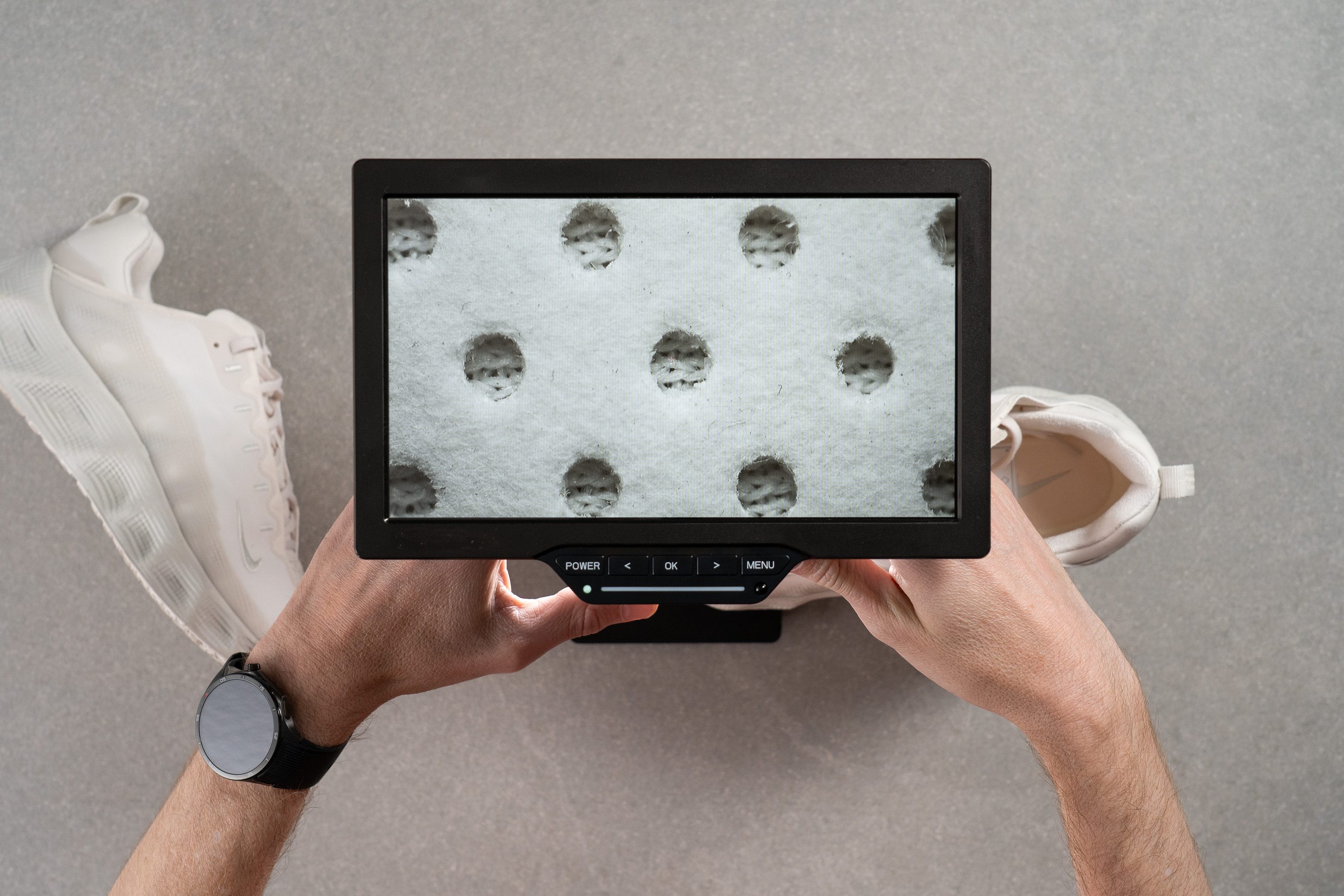 Nike Ava Rover Breathability Microscope test