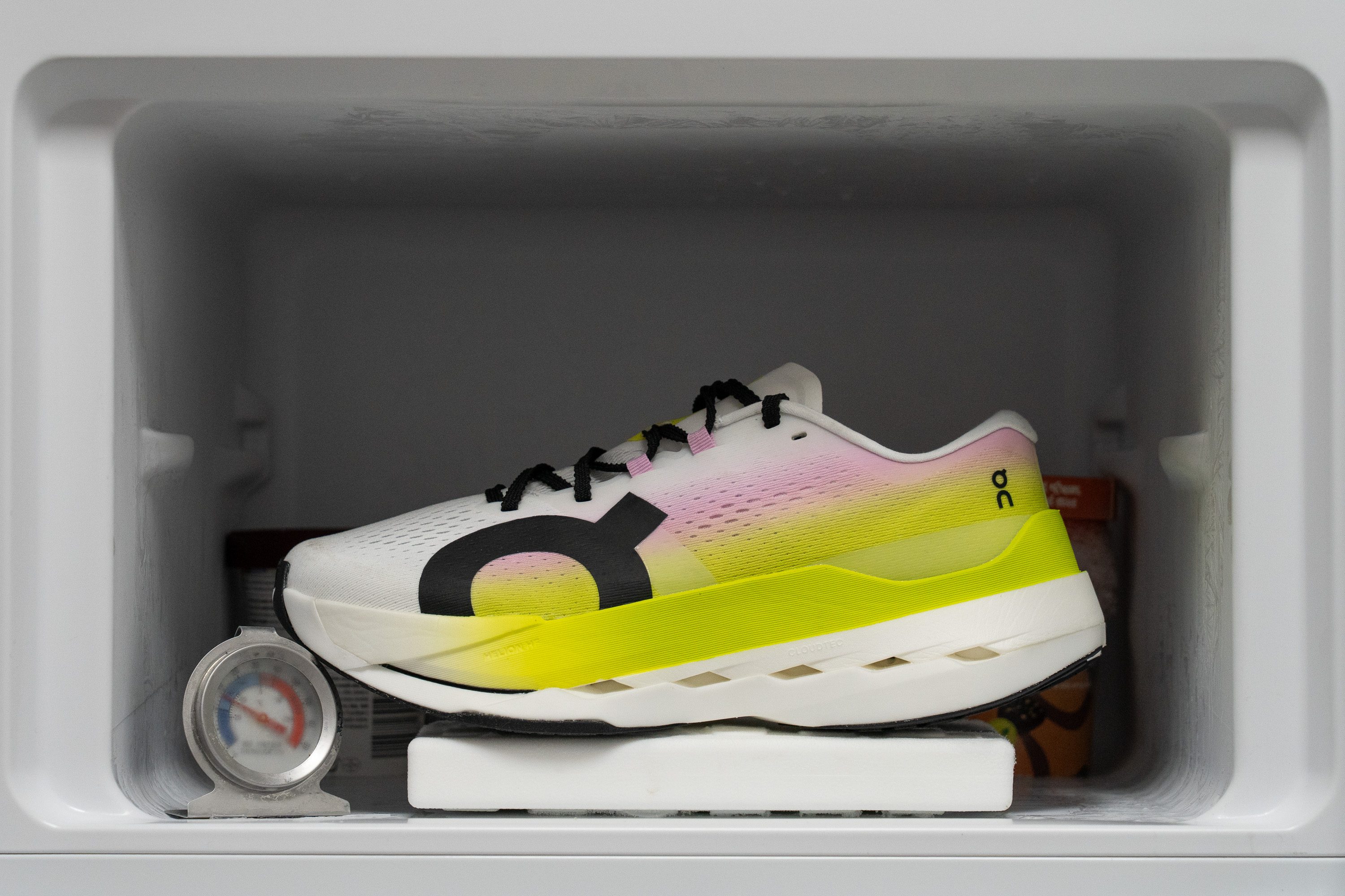 On Cloudboom Max Midsole softness in cold (%)