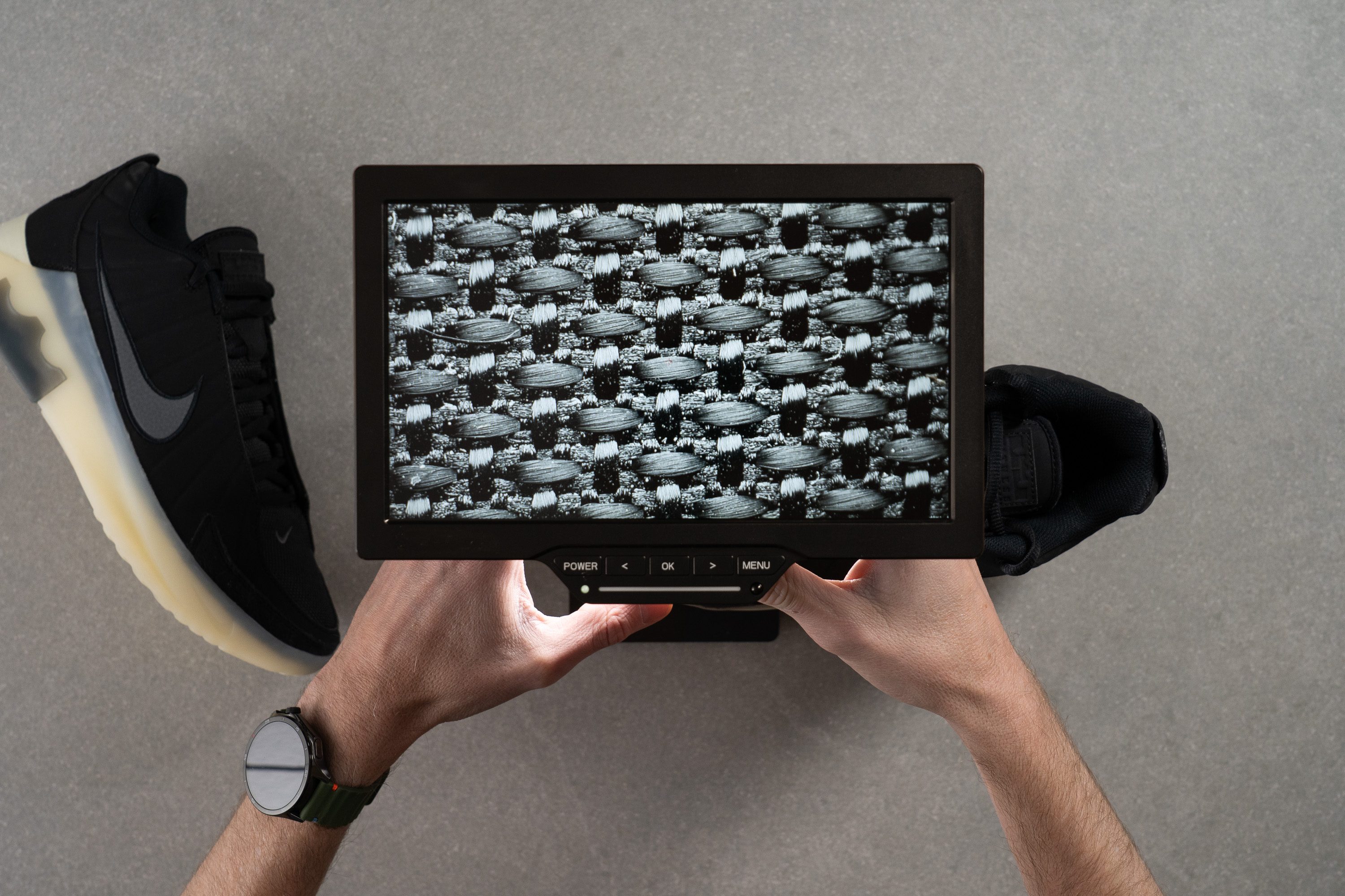 Nike LeBron Witness 9 Breathability Microscope test