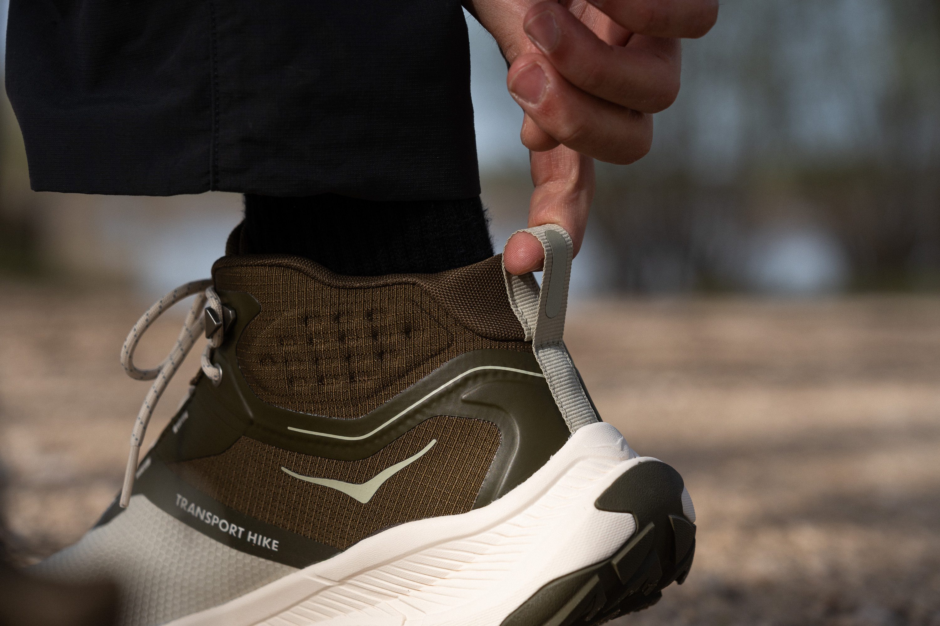 HOKA Transport Hike GTX Heel tab