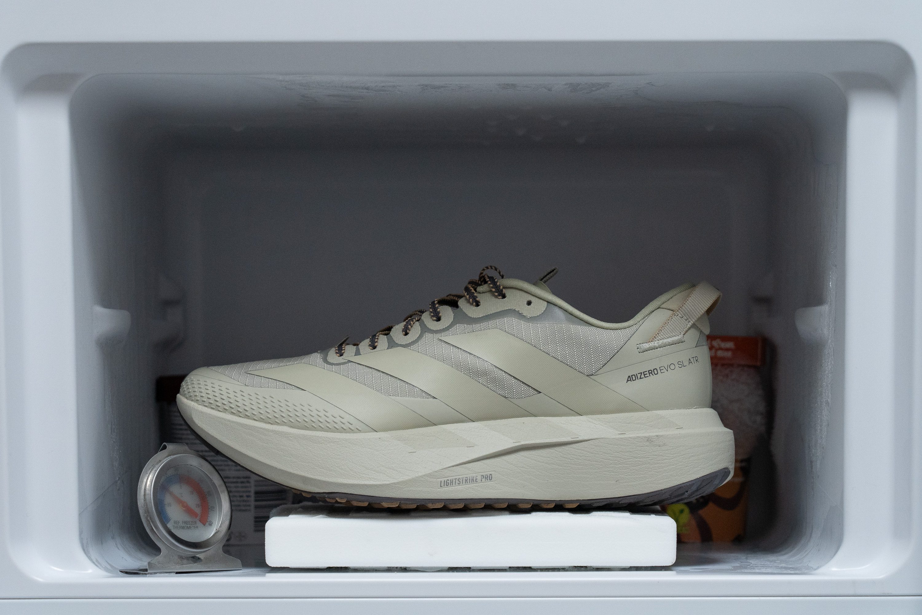 Adidas Adizero EVO SL ATR Midsole softness in cold (%)