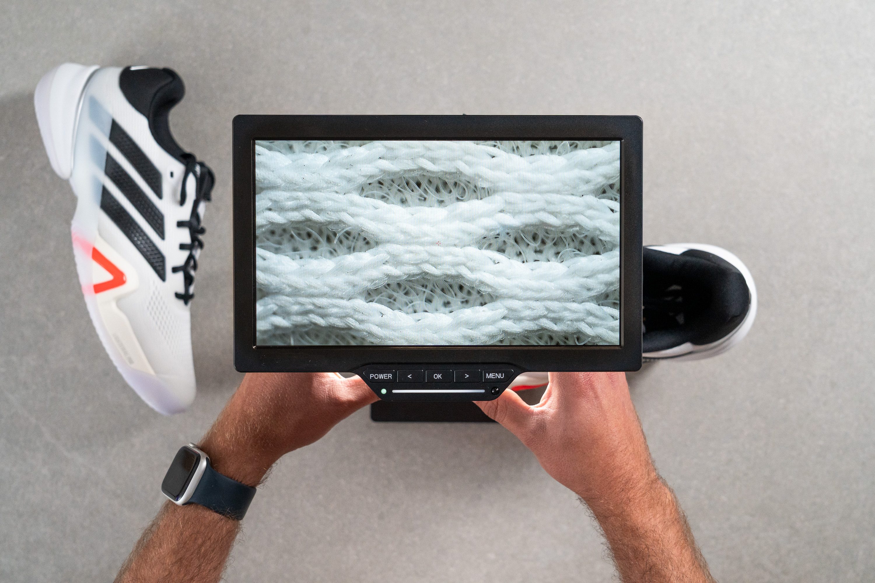 Adidas Barricade 14 Breathability Microscope test