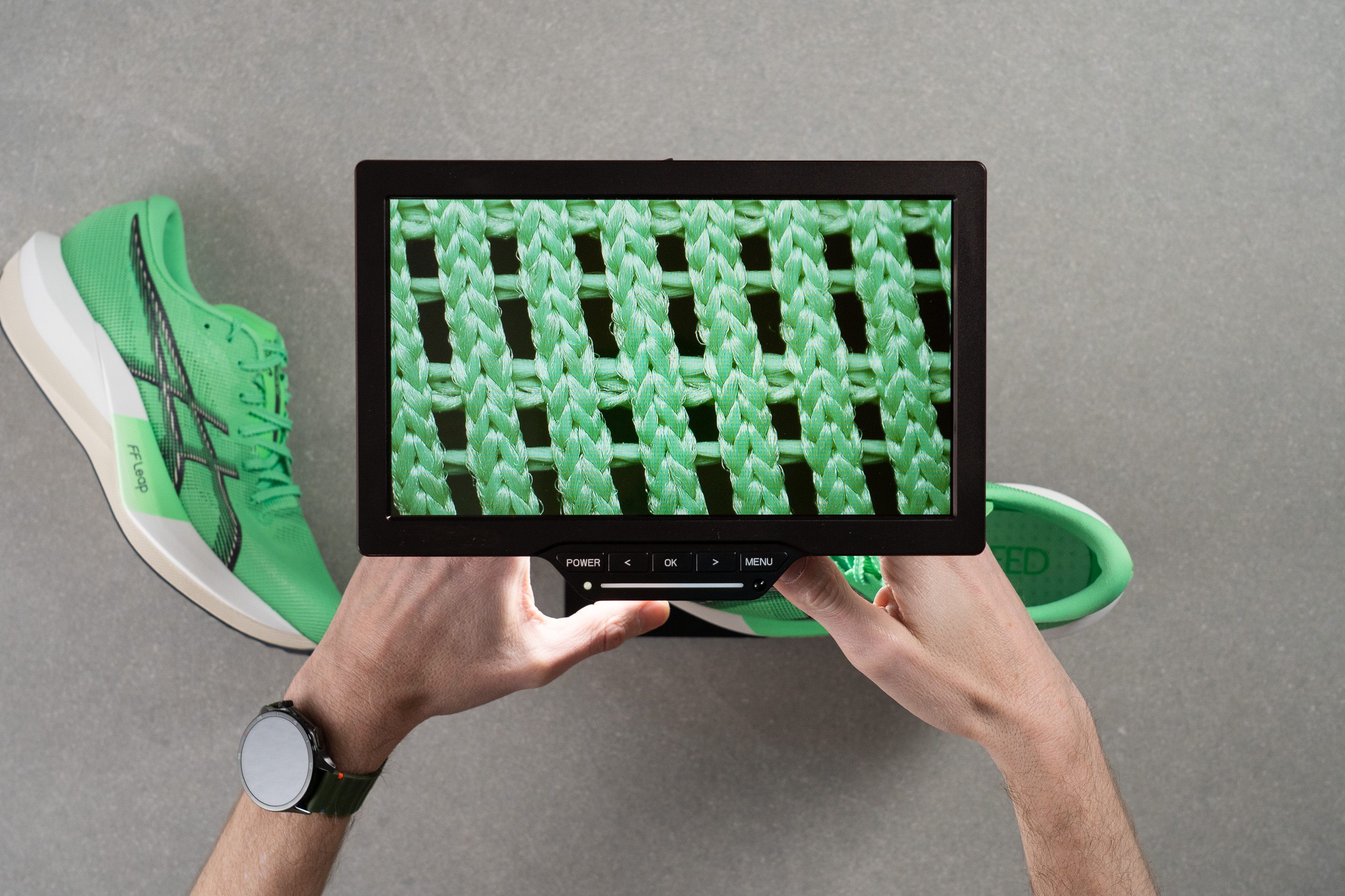 ASICS Magic Speed 5 microscope