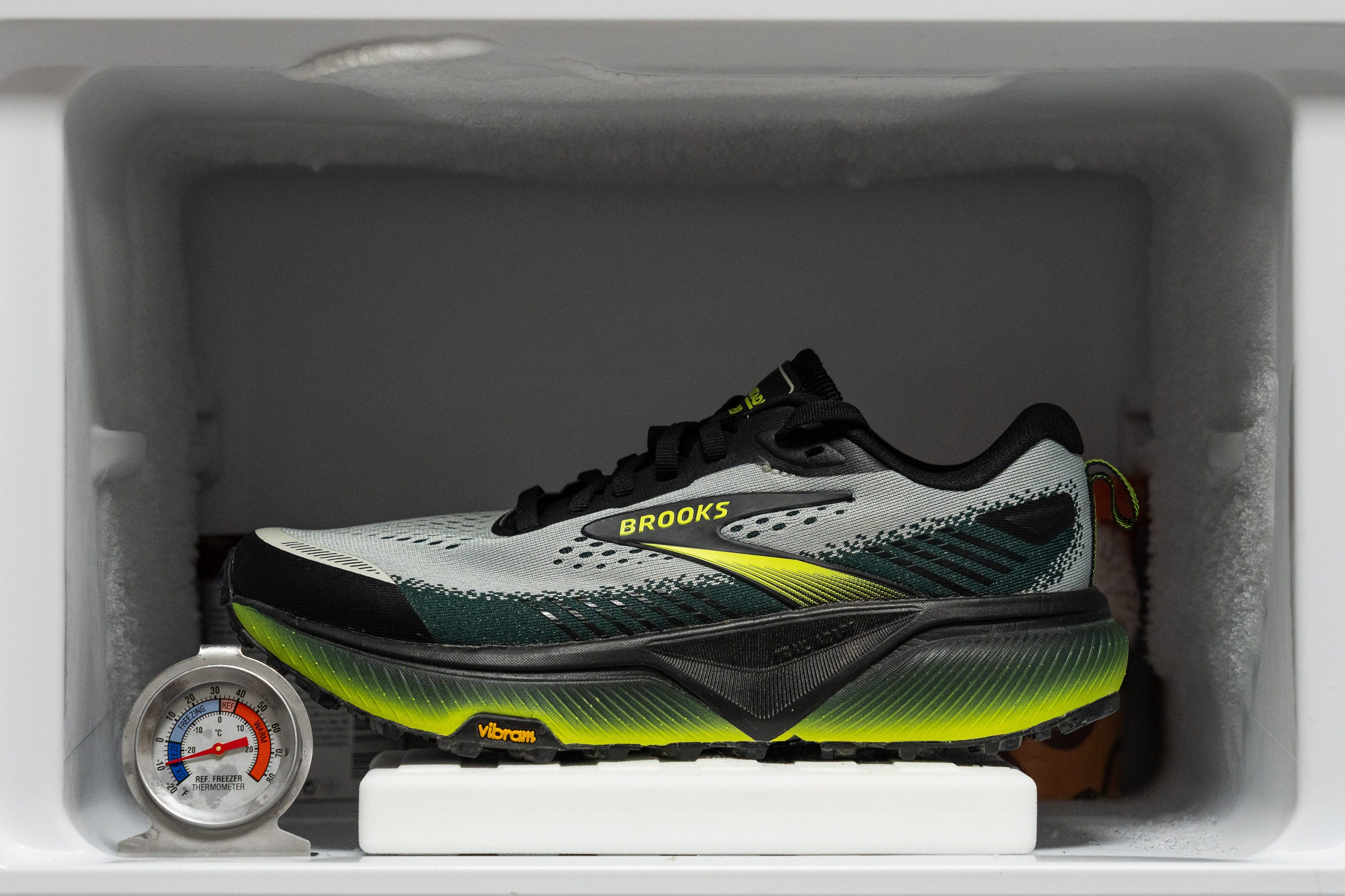 Brooks Cascadia 20 Midsole softness in cold (%)