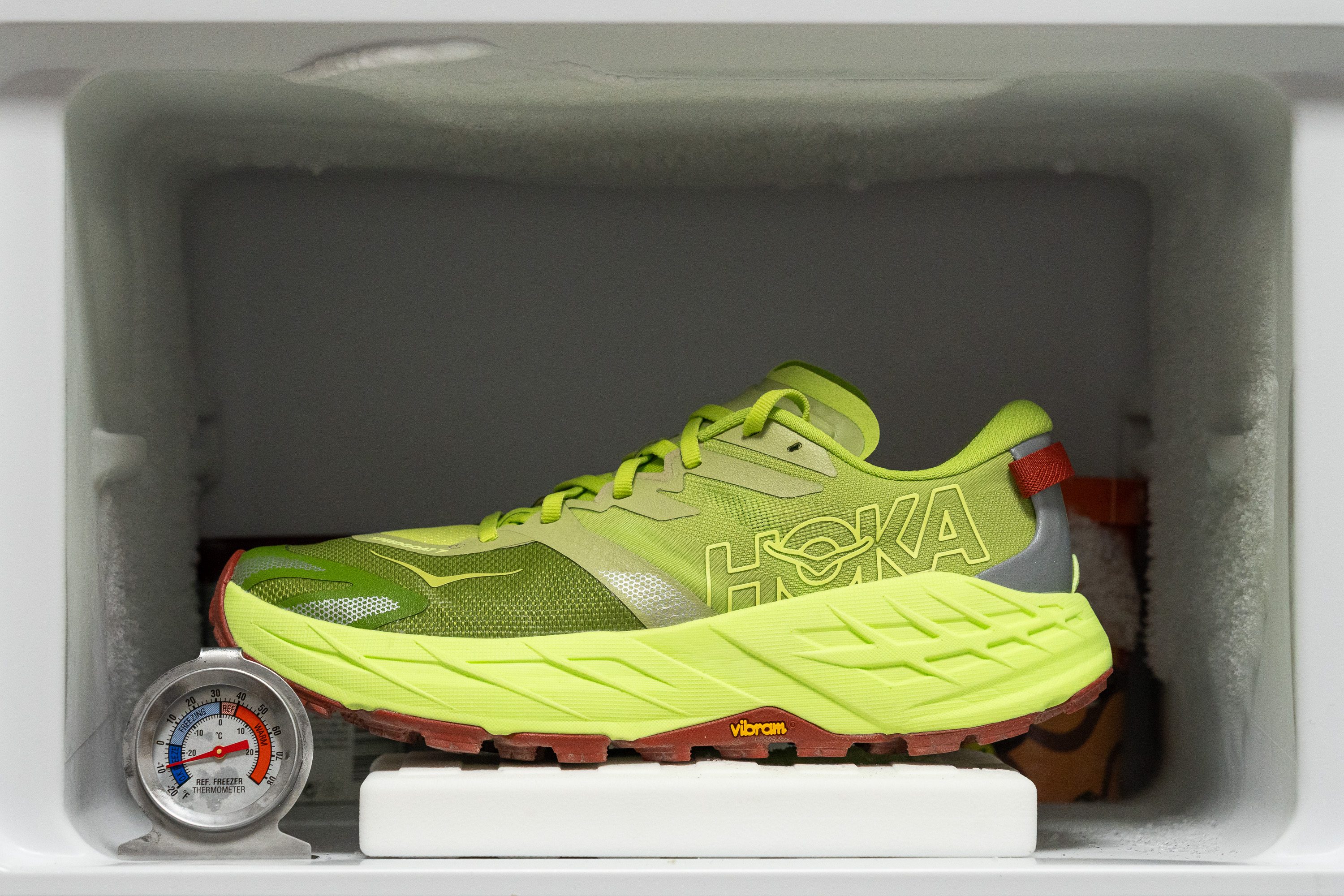HOKA Speedgoat 7 Midsole softness in cold (%)