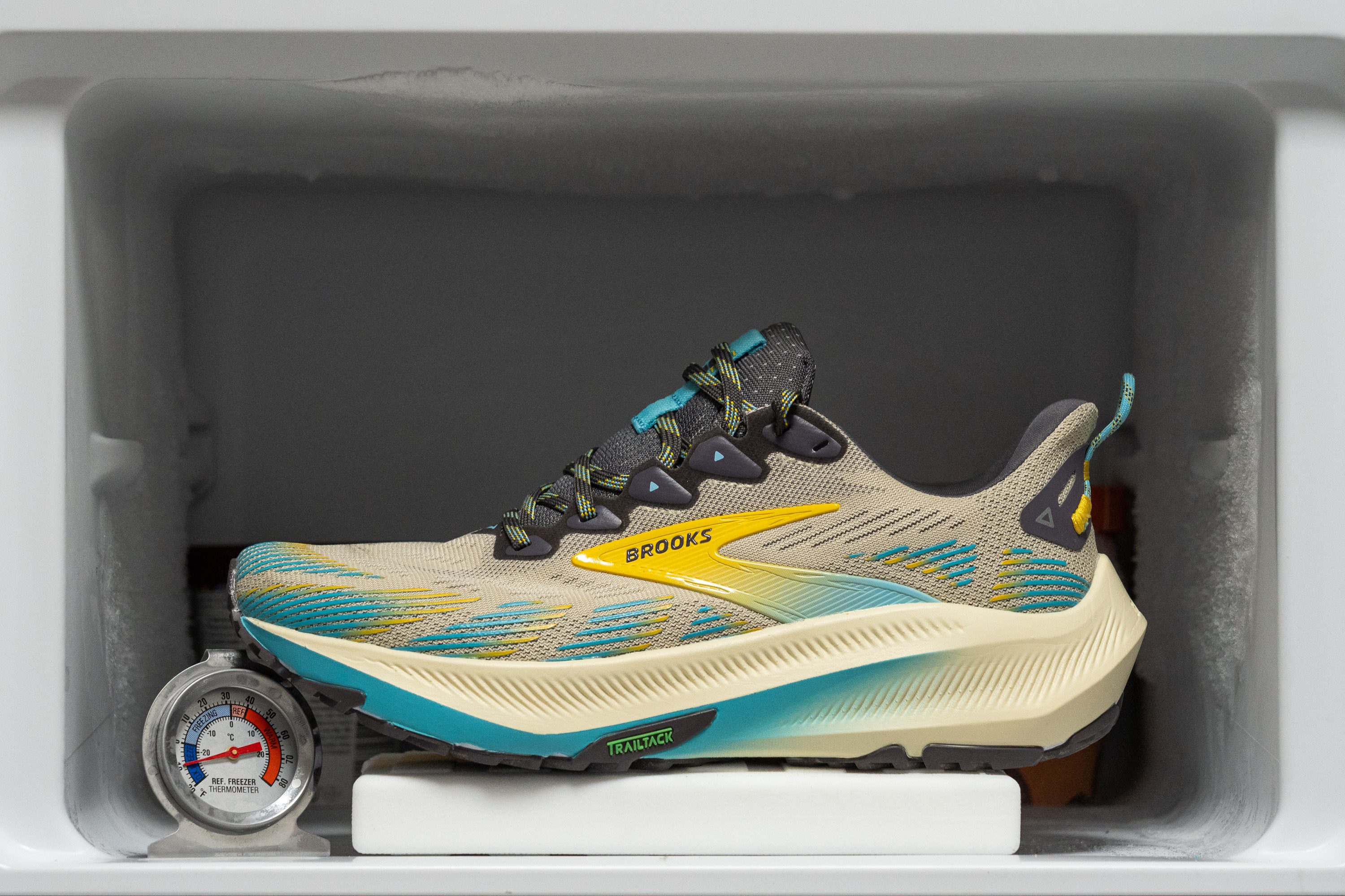 Brooks Ghost Trail Midsole softness in cold (%)