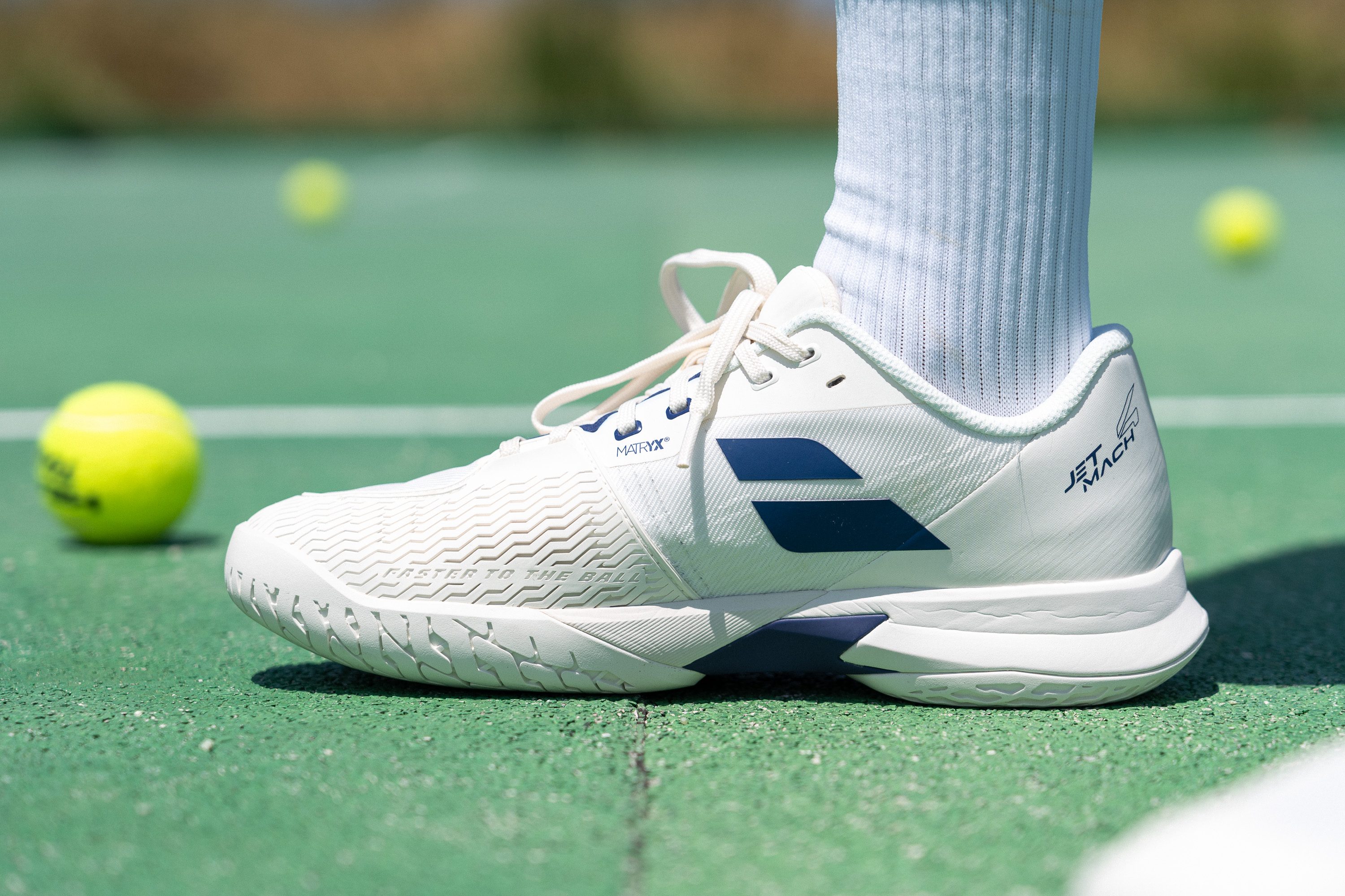 Babolat Jet Mach 4 toe drag guard