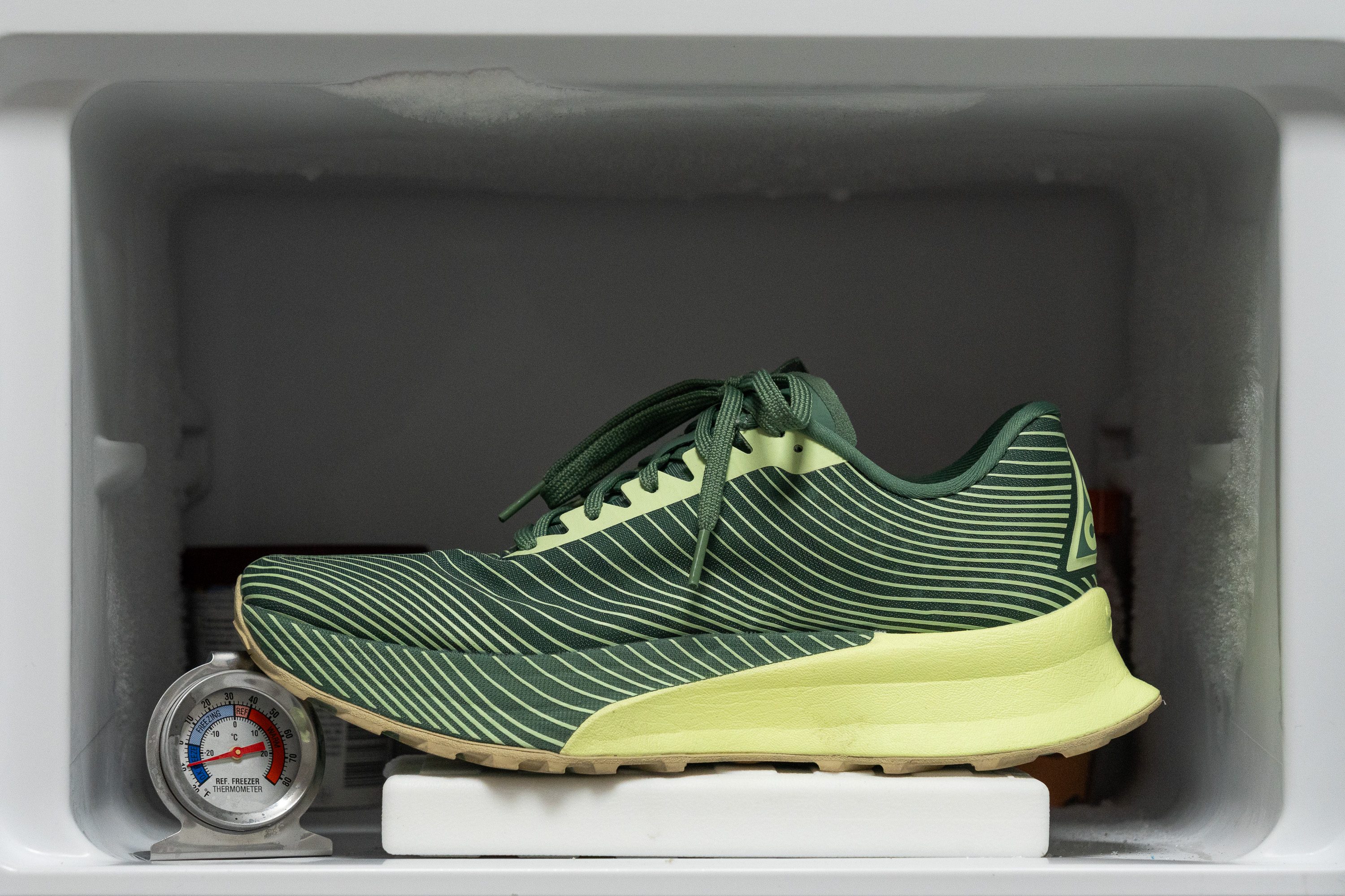 Nike ACG Ultrafly Trail Midsole softness in cold (%)