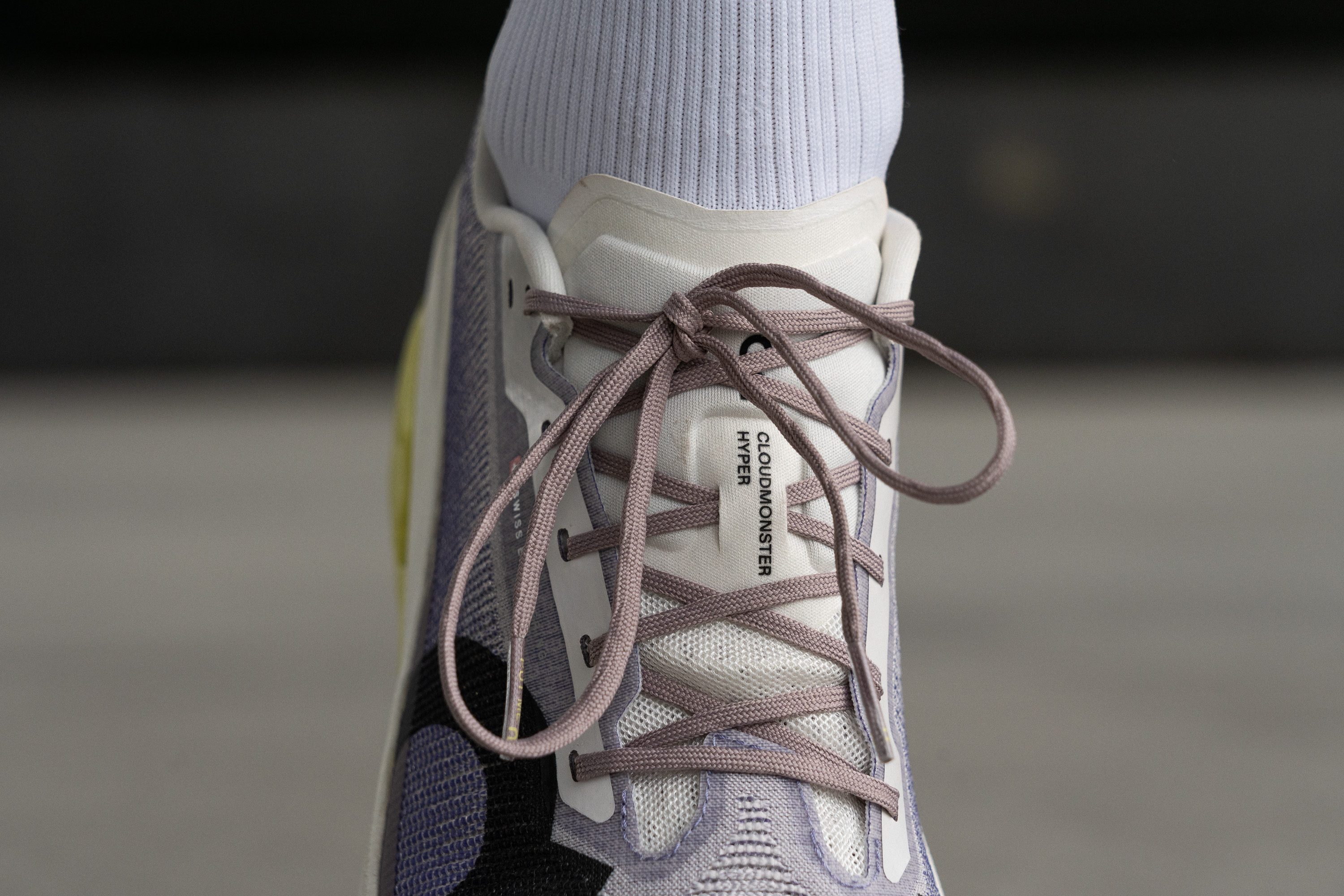 On Cloudmonster 3 Hyper laces