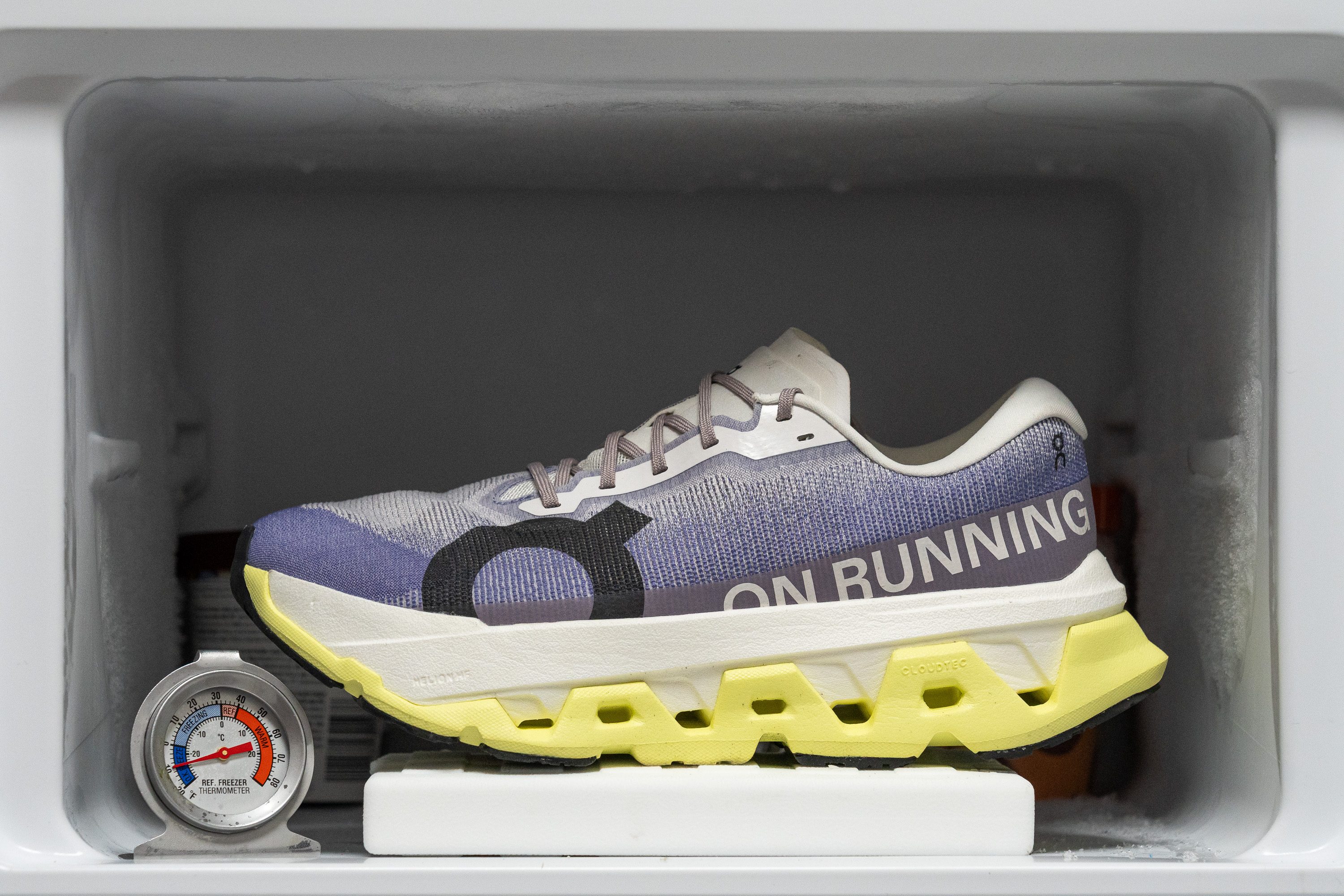 On Cloudmonster 3 Hyper Midsole softness in cold (%)