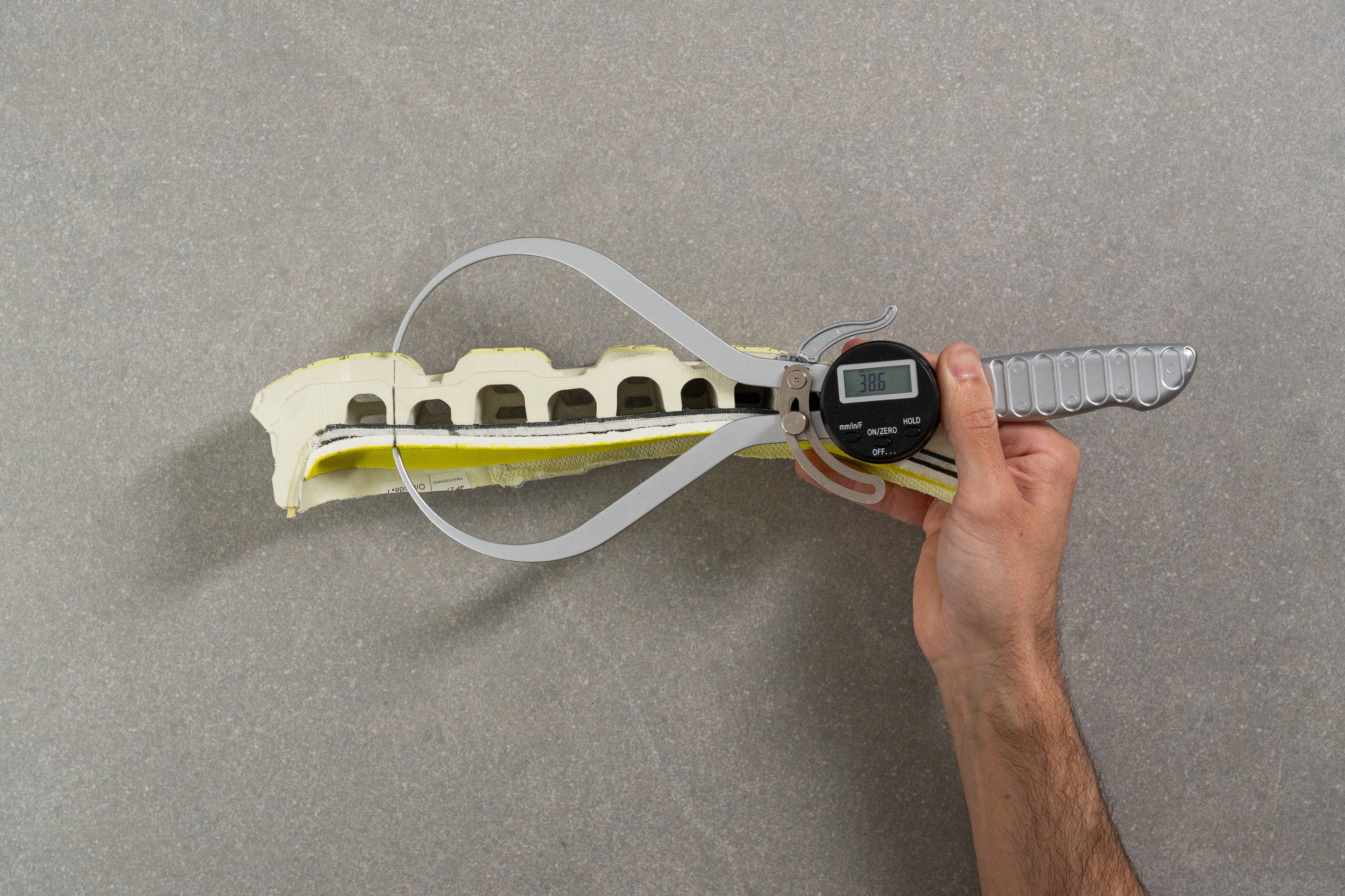 On Cloudmonster 3 Heel stack