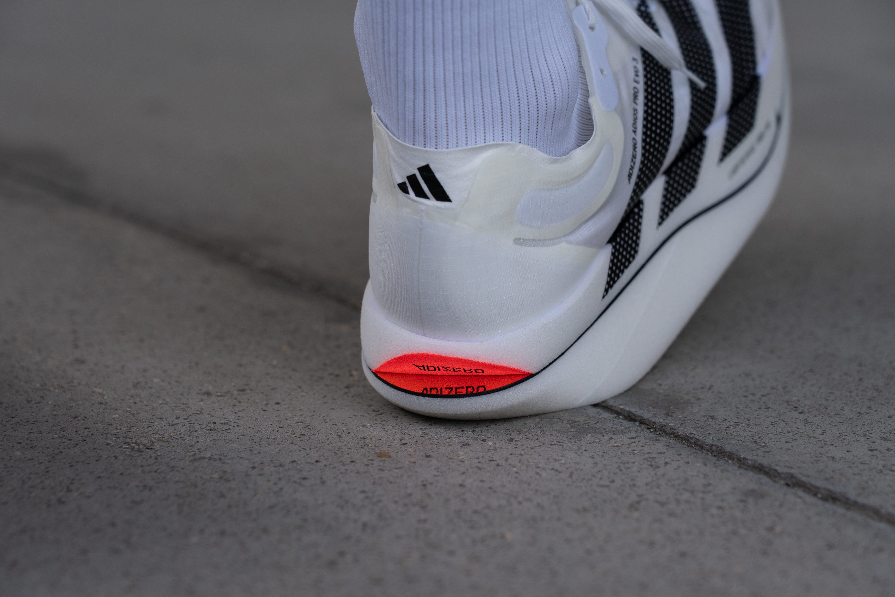 Adidas Adizero Adios Pro Evo 3 Heel tab design
