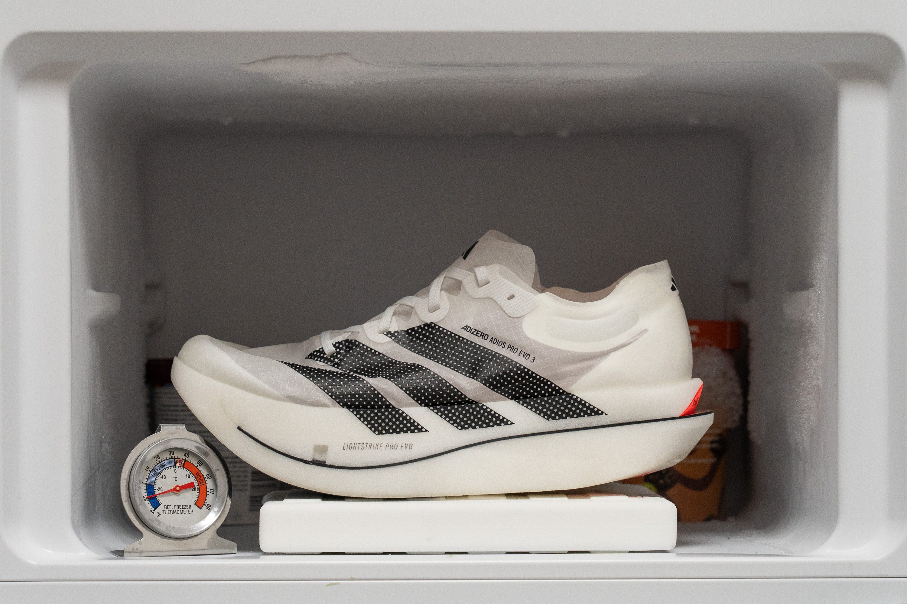 Adidas Adizero Adios Pro Evo 3 Midsole softness in cold (%)