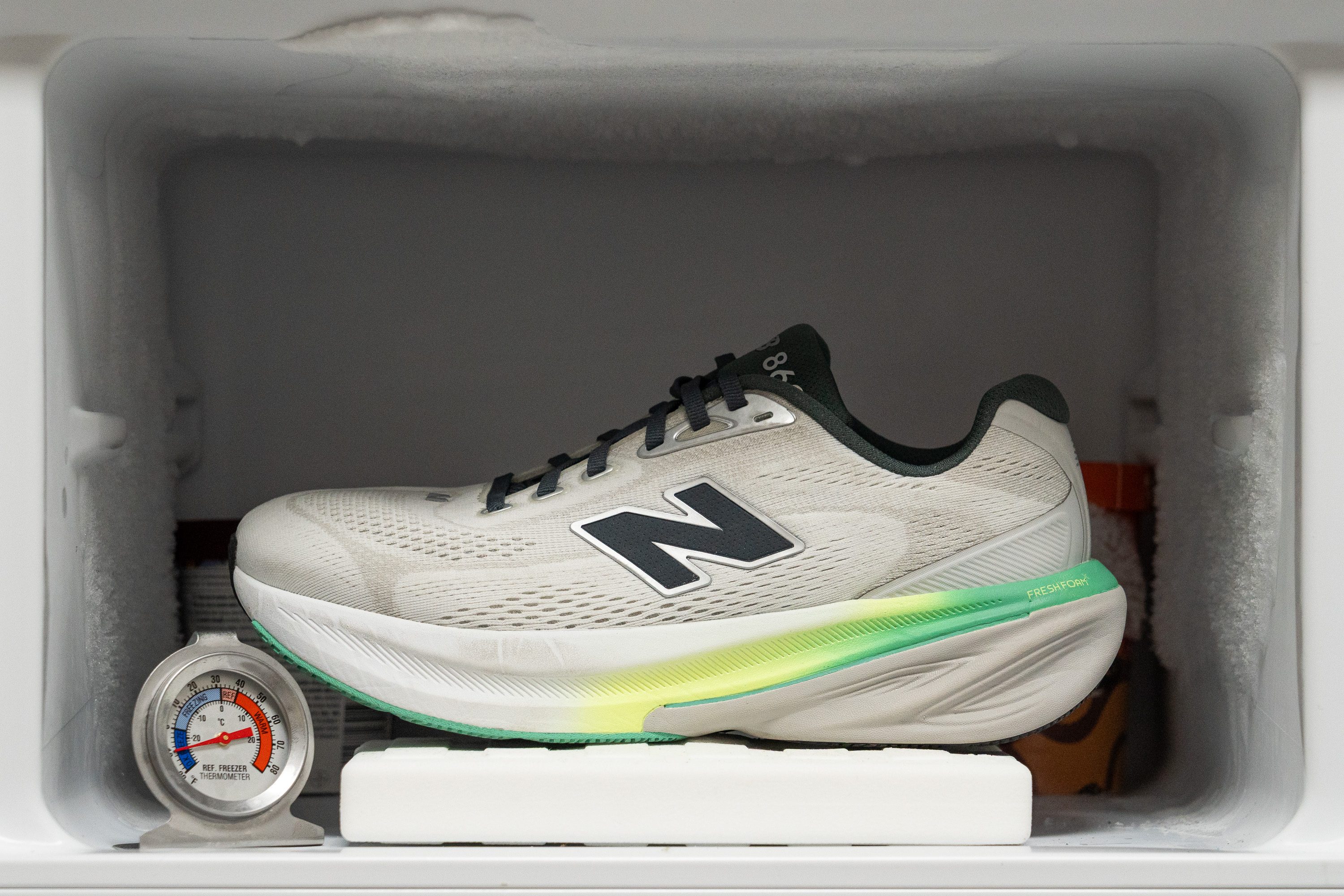 New Balance Fresh Foam X 860 v15 Midsole softness in cold (%)