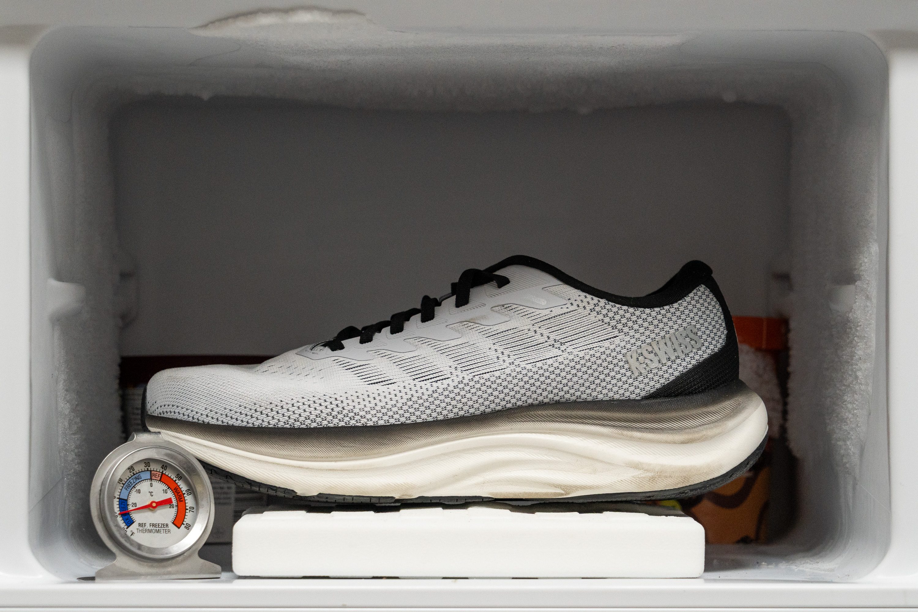 K-Swiss ShadX Midsole softness in cold (%)