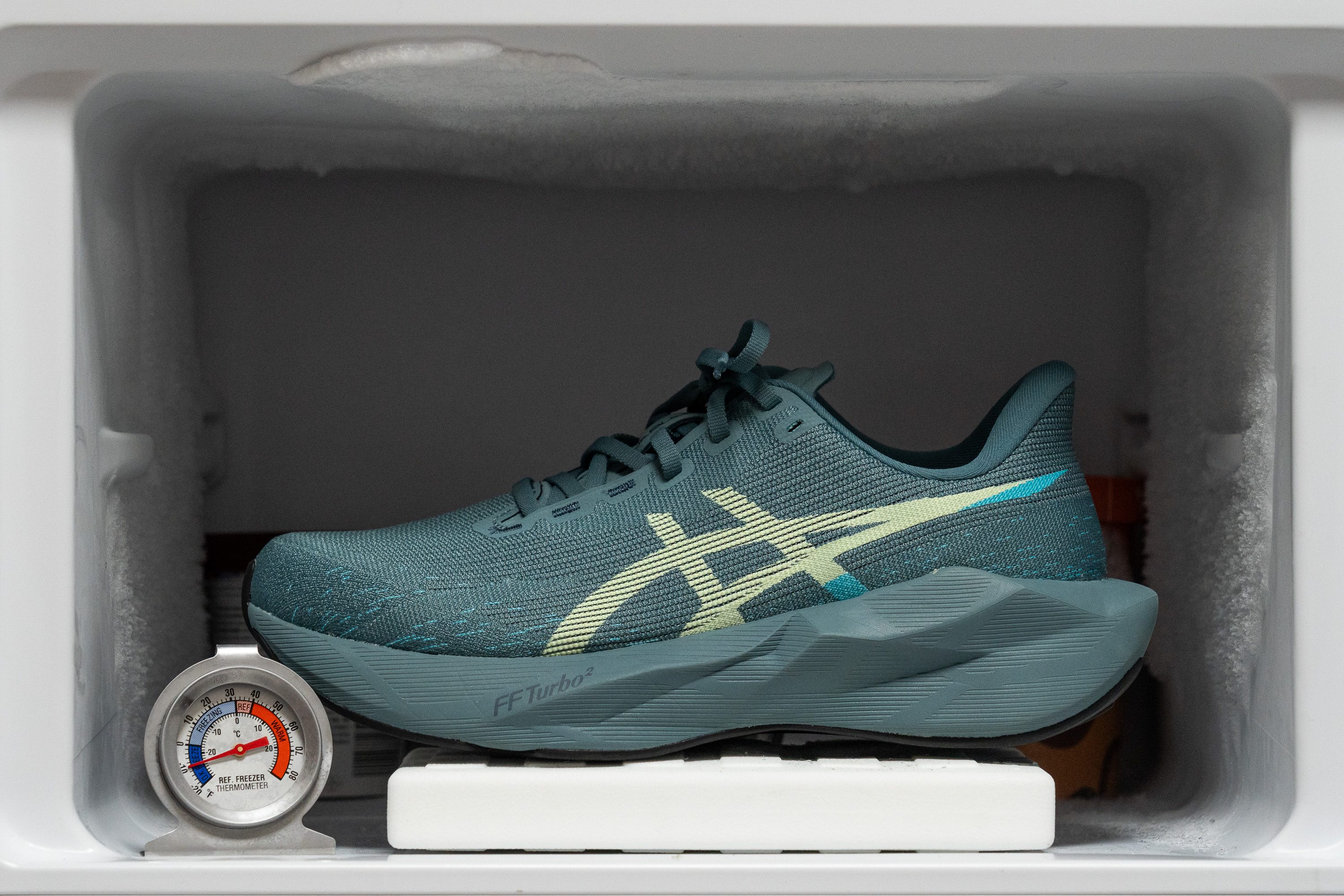 ASICS Novablast 6 Midsole softness in cold (%)