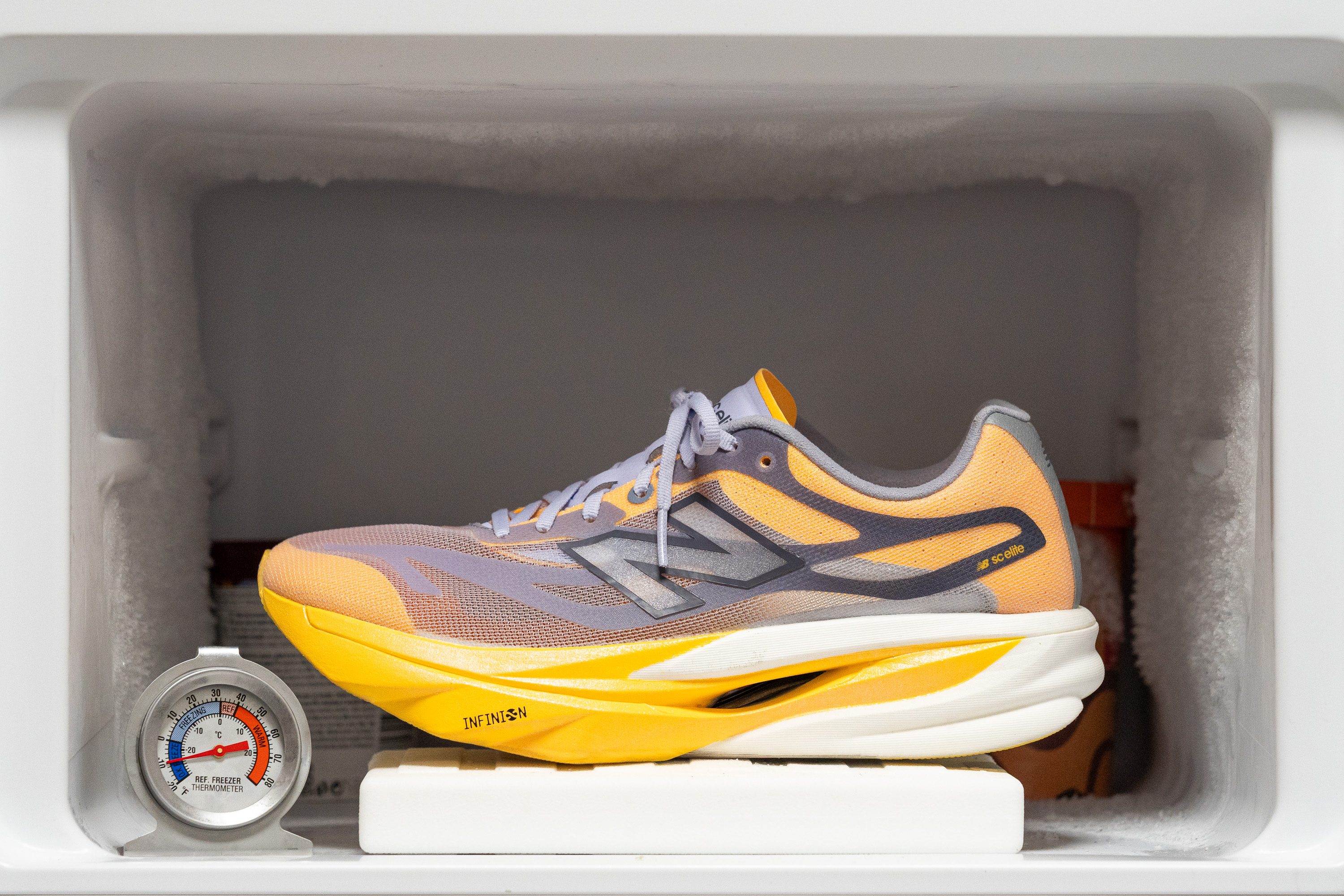 New Balance SuperComp Elite v6 Midsole softness in cold (%)
