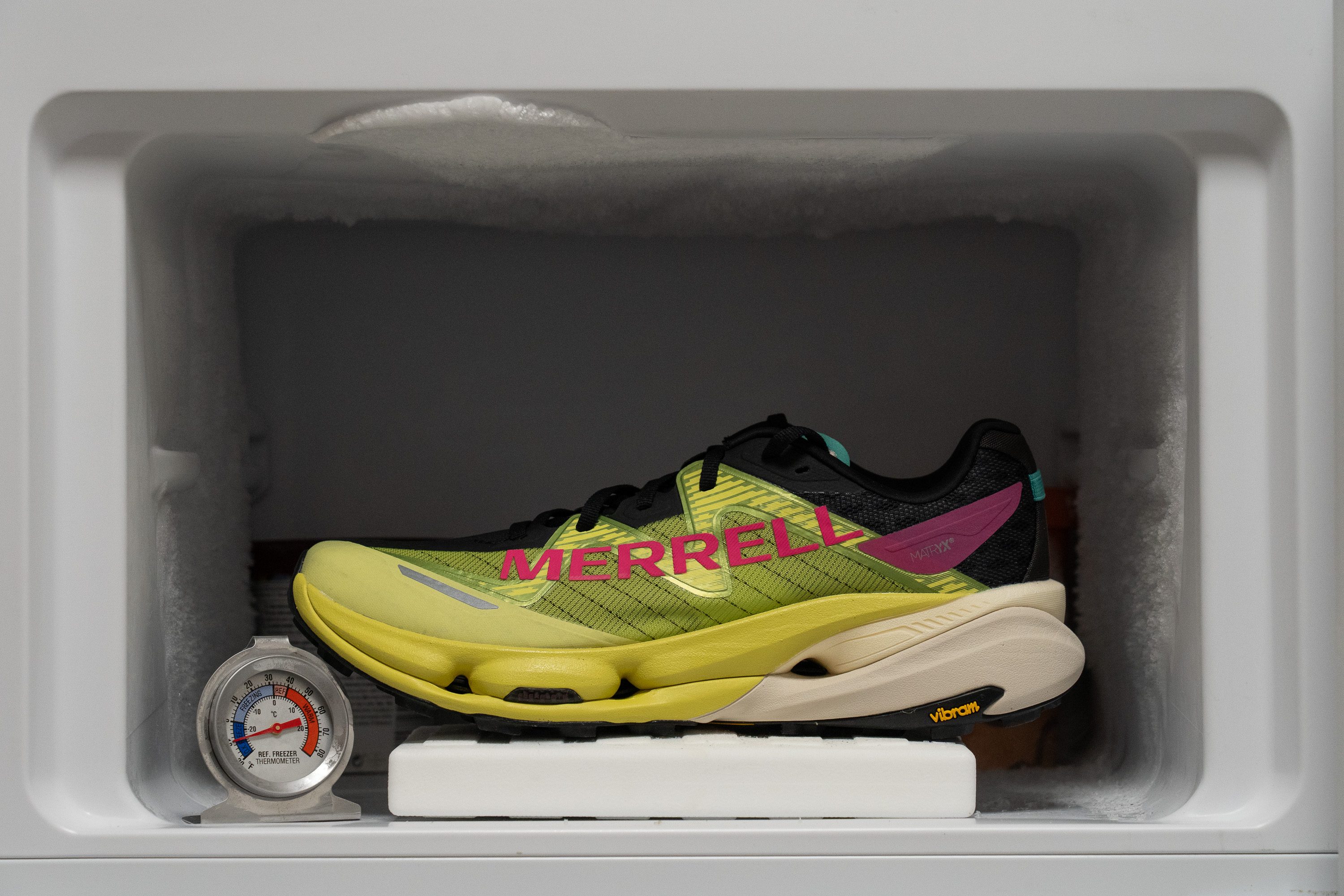 Merrell MTL SpeedArc Peak Midsole softness in cold (%)
