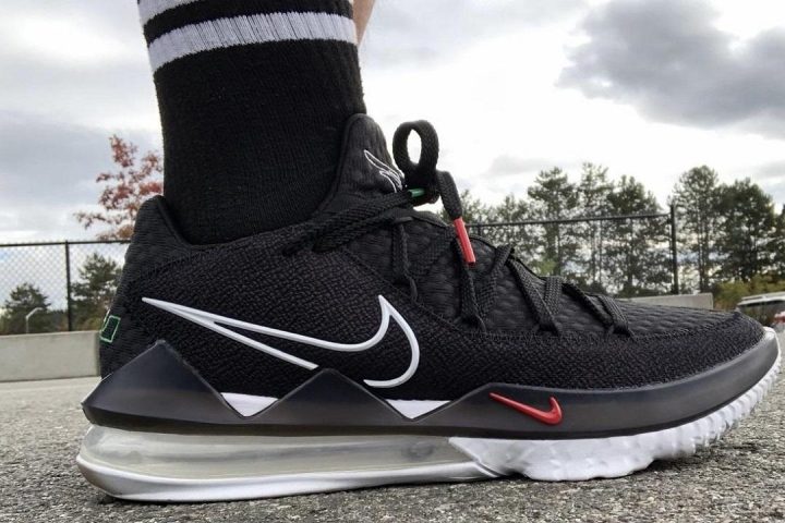 nike lebron 17 low black white