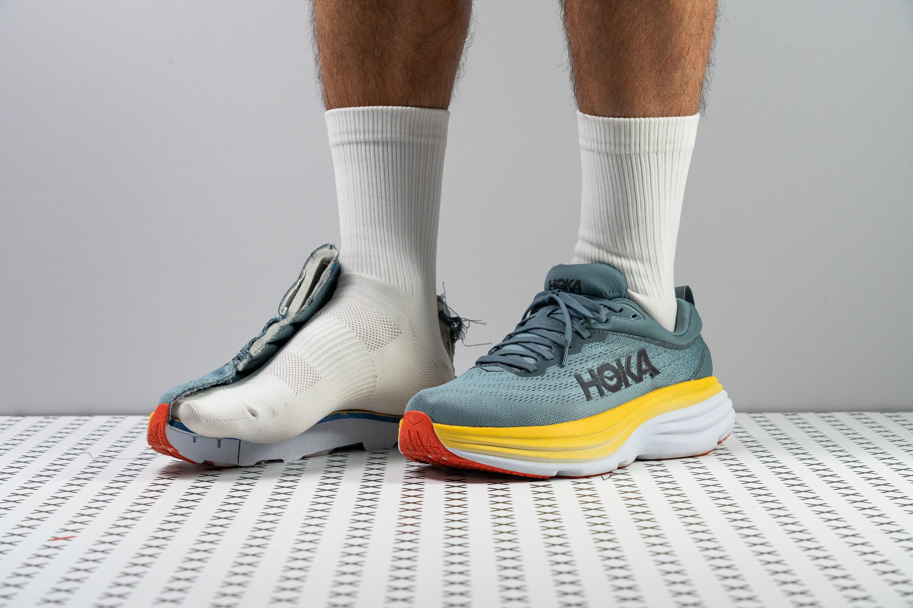 Goes Sheer in Hoka One Ones For a Walk With Chris Pratt