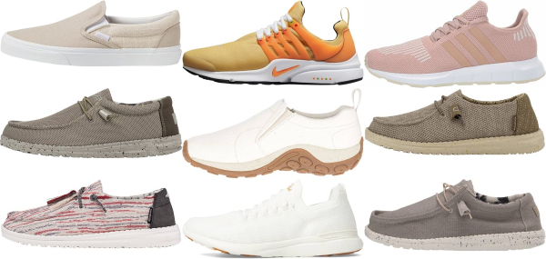 buy beige slip-on sneakers for men and women