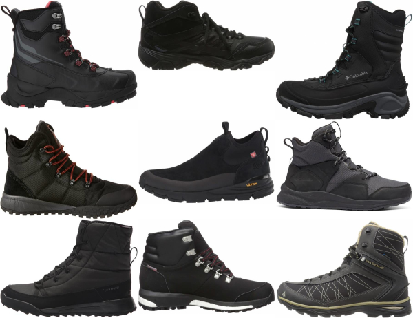 hiking suede boots black