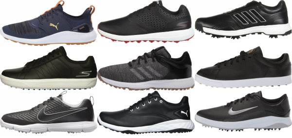 Black Water-resistant Golf Shoes 