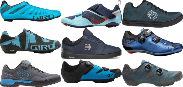 blue cycling shoes