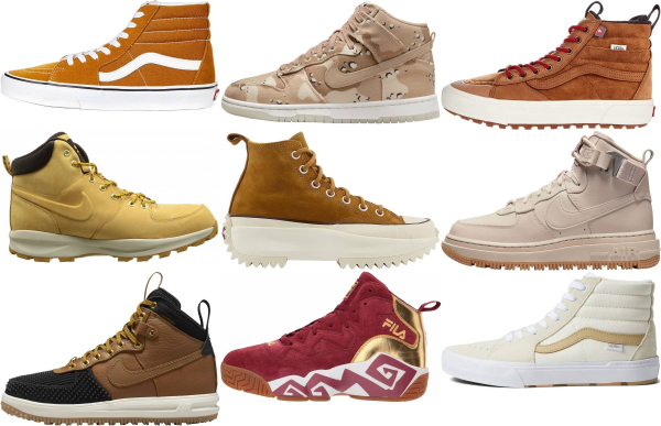 brown high top nikes