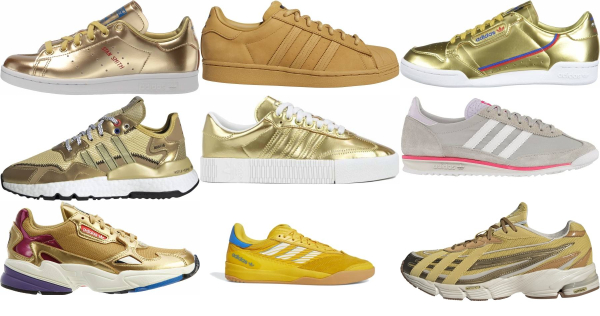 adidas sneakers with gold