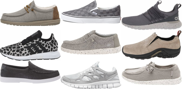 buy grey slip-on sneakers for men and women
